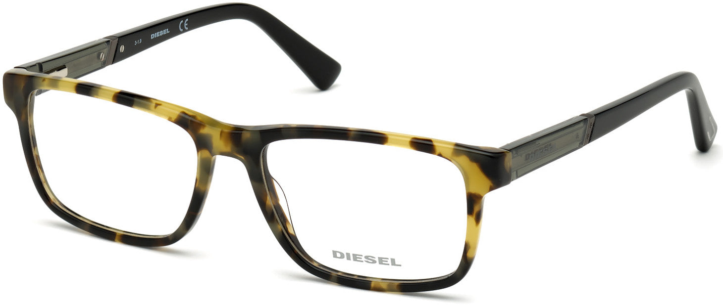 Diesel DL5357 Square Eyeglasses 056-056 - Havana