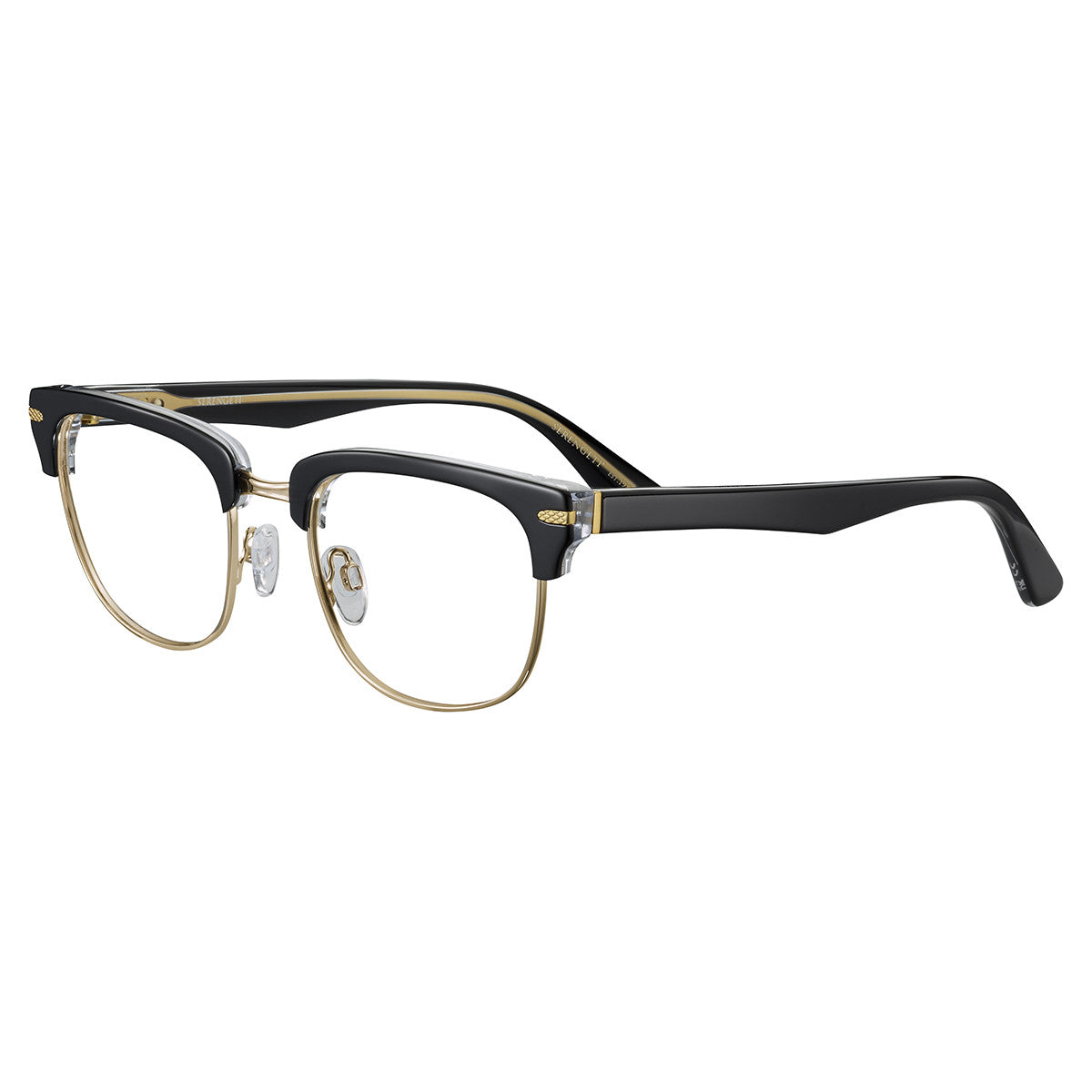 Serengeti Denzel Optic Eyeglasses  Shiny Black Transparent Layer Medium