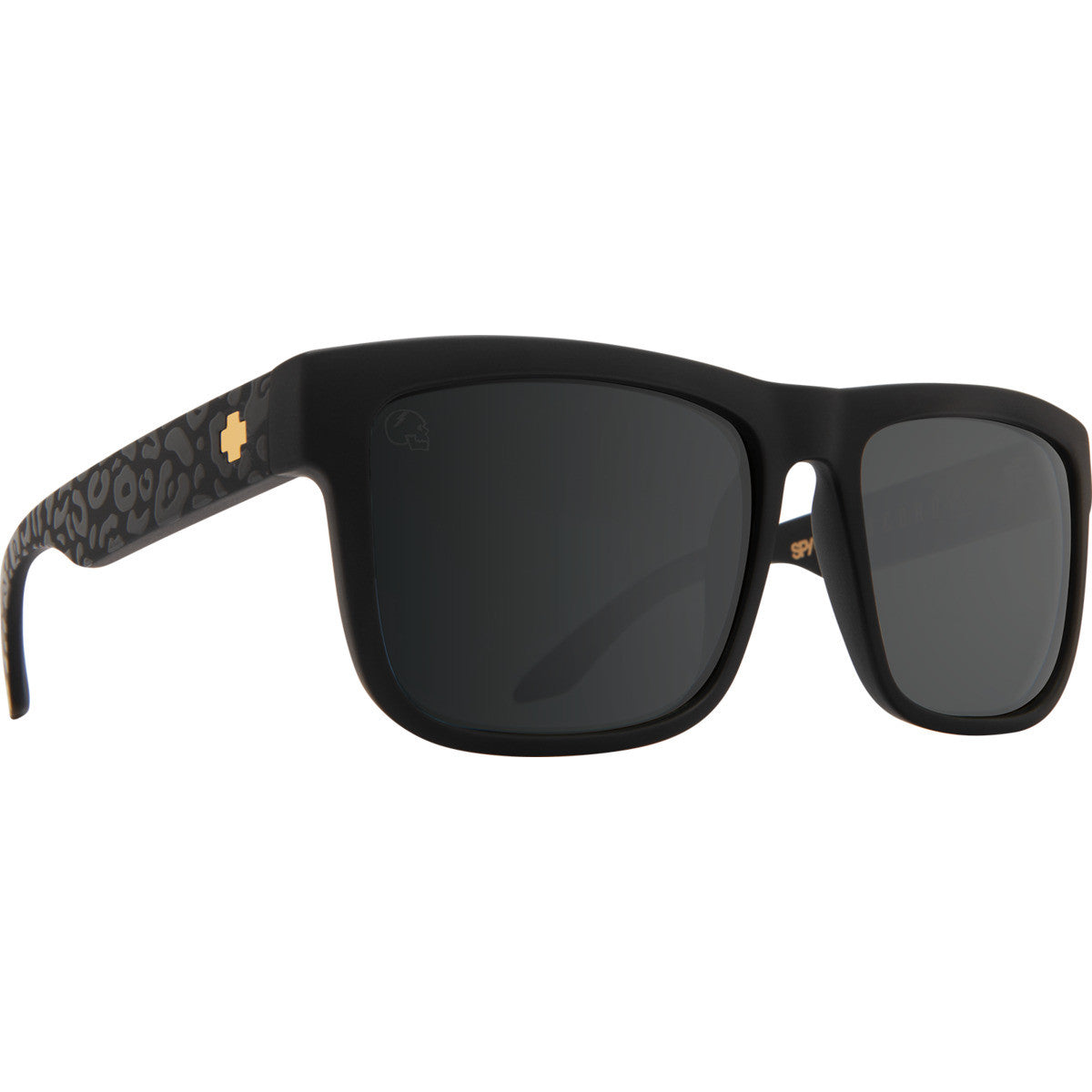 Spy Discord Sunglasses  Matte Black Leopard 57-17-145 M-L 54-61