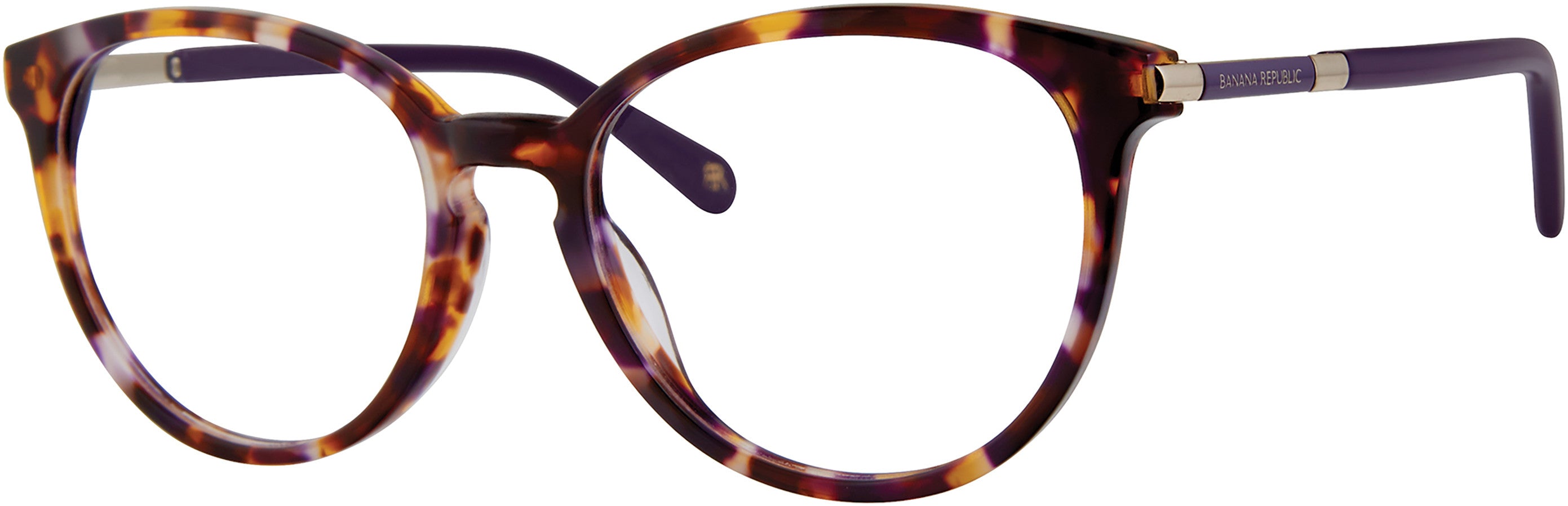 Banana Republic Ada Oval Modified Eyeglasses 0DEX-0DEX  Brown Violet Havana (00 Demo Lens)