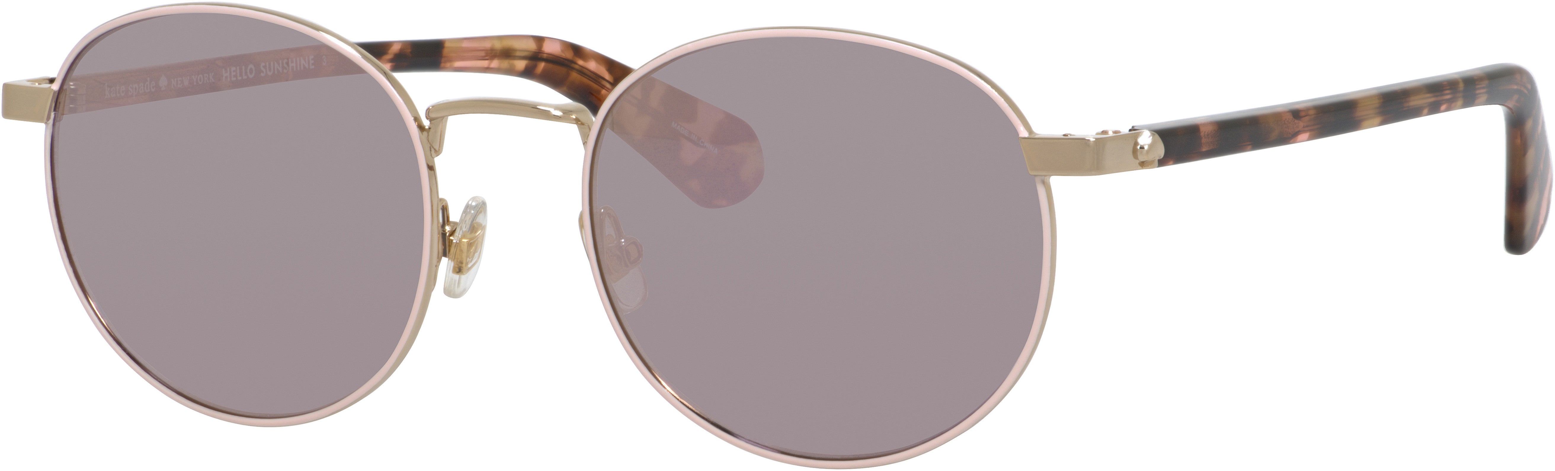 Kate Spade Adelais/S Oval Modified Sunglasses 0HT8-0HT8  Pink Havana (0J Rose Gold Ml)