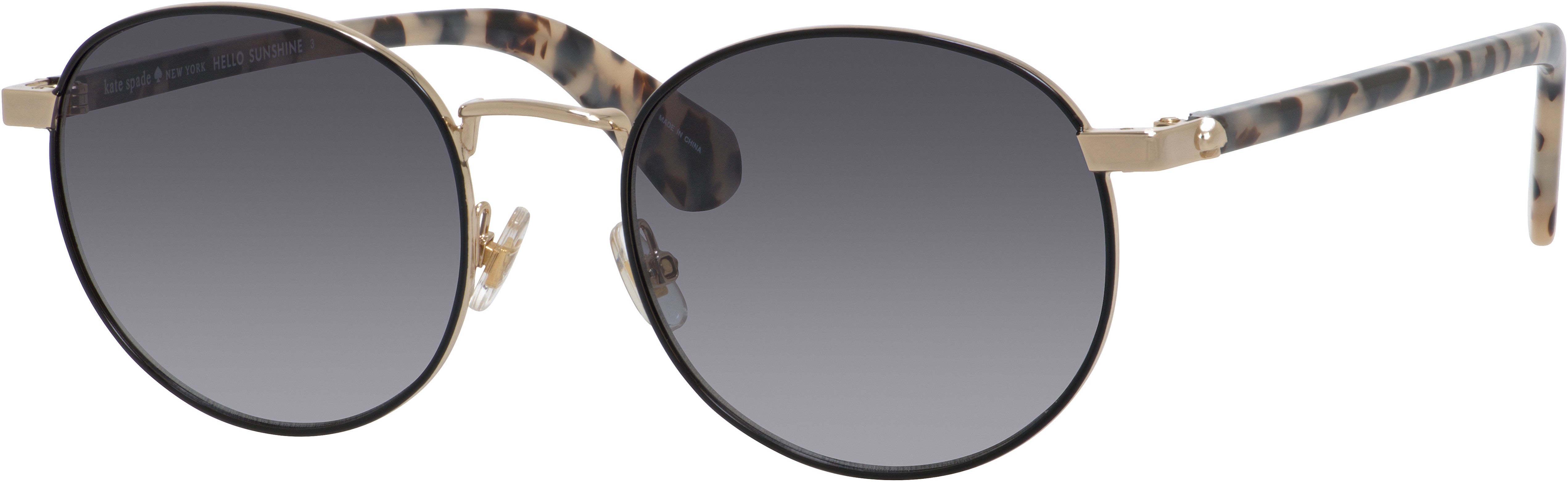 Kate Spade Adelais/S Oval Modified Sunglasses 0WR7-0WR7  Black Havana (9O Dark Gray Gradient)