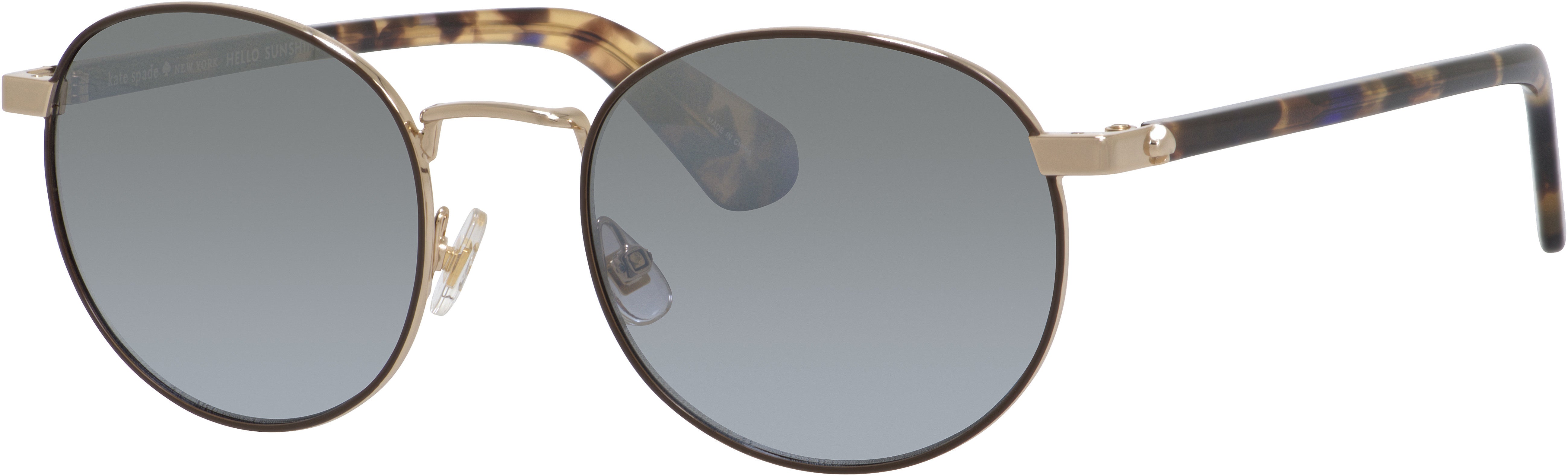 Kate Spade Adelais/S Oval Modified Sunglasses 0WR9-0WR9  Brown Havana (GO Silver Mirror Shaded Azu)