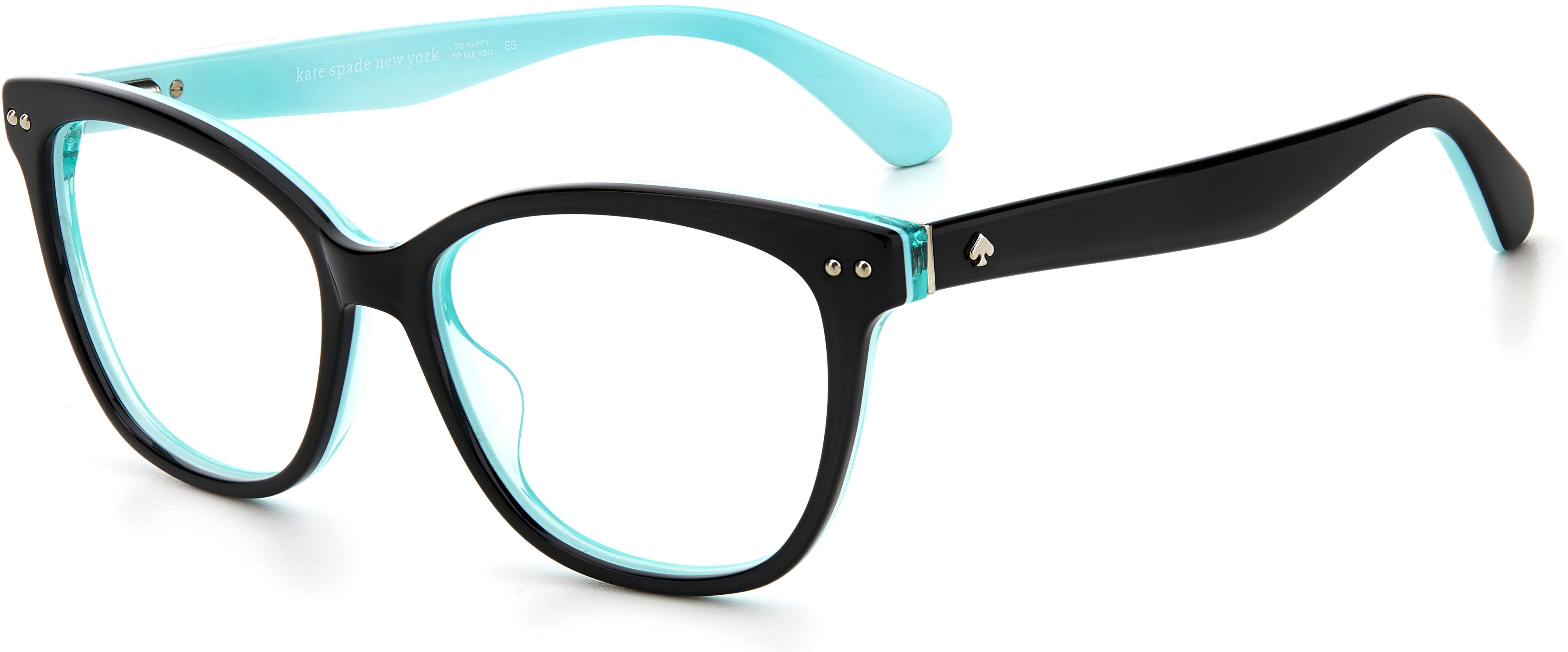 Kate Spade Adrie Square Eyeglasses 0D51-0D51  Black Blue (00 Demo Lens)