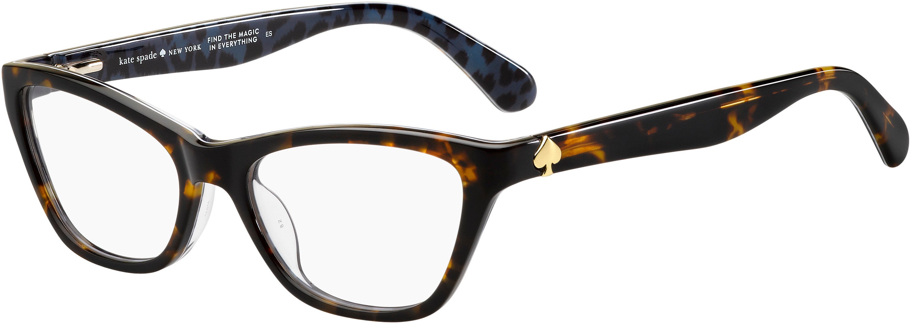 Kate Spade Alaysha Cat Eye/butterfly Eyeglasses 0086-0086  Dark Havana (00 Demo Lens)