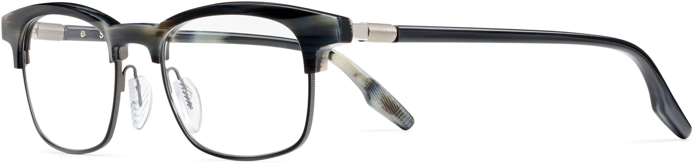 Safilo 2.0 Aletta 02 Rectangular Eyeglasses 0MDZ-0MDZ  Horn Blue Gray (00 Demo Lens)