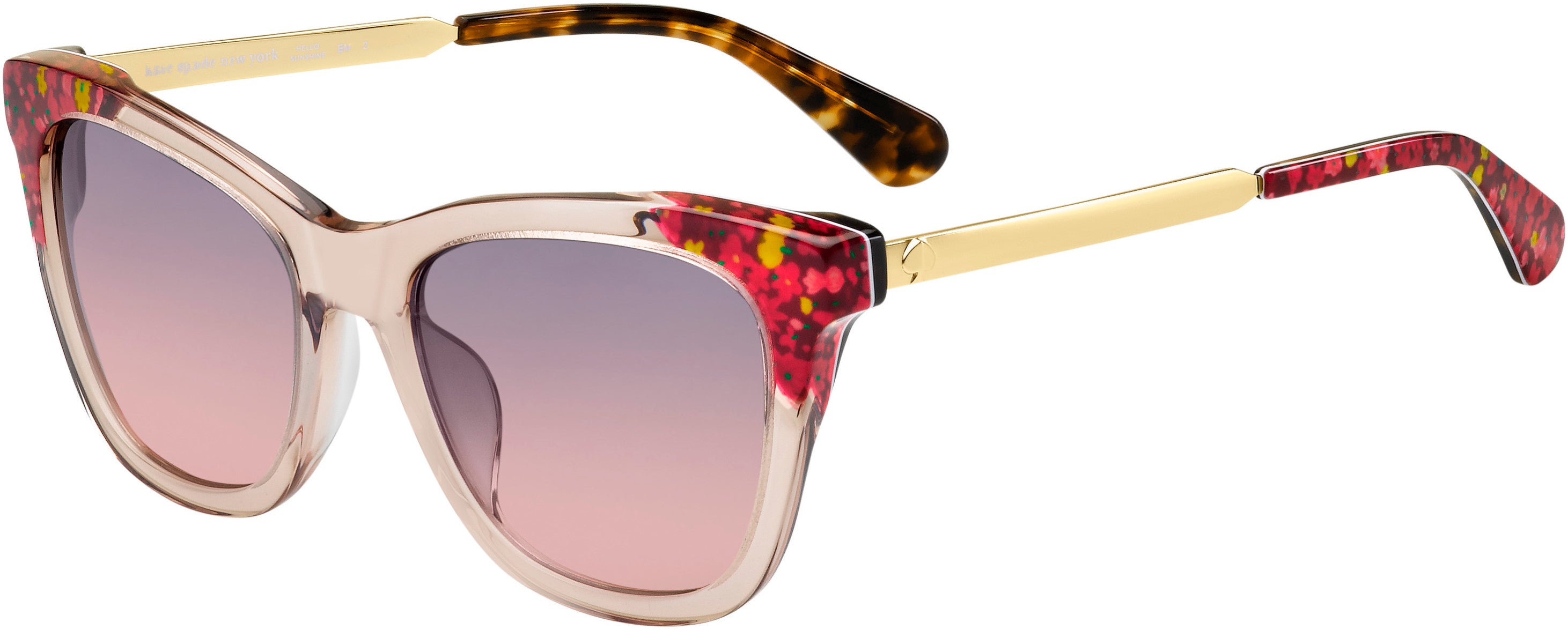 Kate Spade Alexane/S Square Sunglasses 0OBL-0OBL  Graphic Pink (FF Gray Shded Pink)