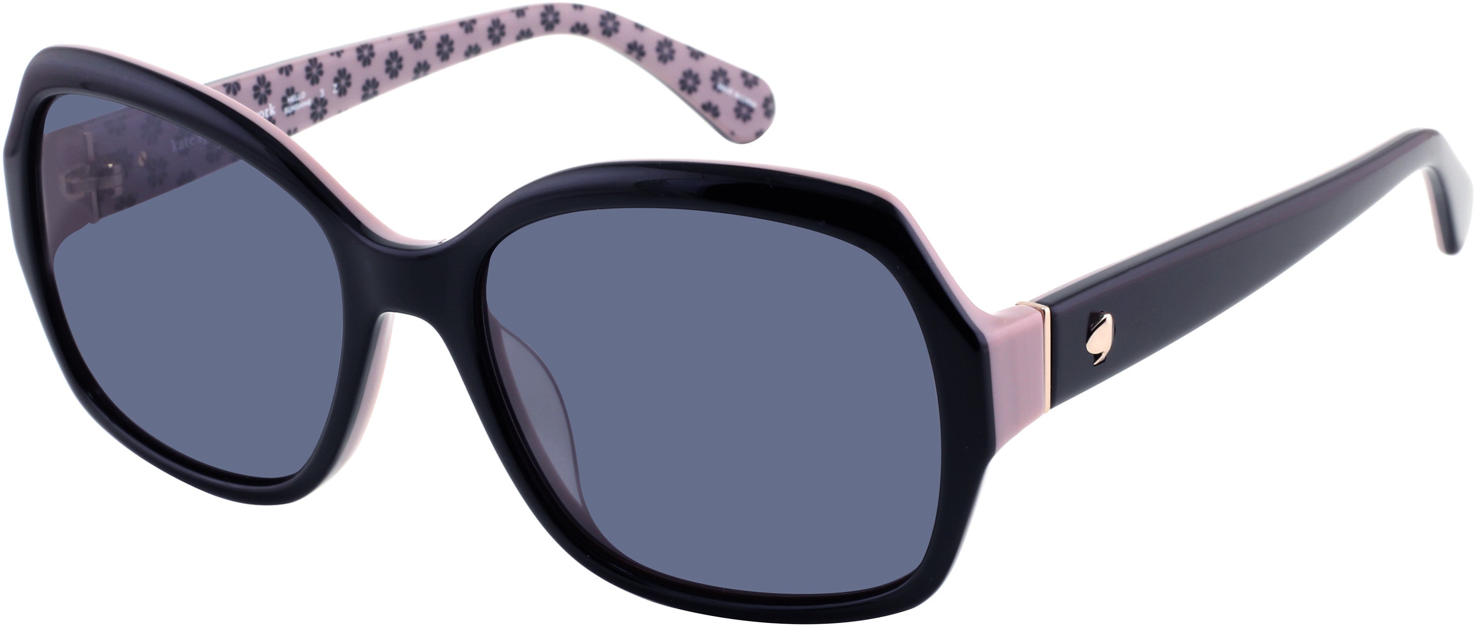 Kate Spade Amberlynn/S Square Sunglasses 03H2-03H2  Black Pink (M9 Gray Pz)