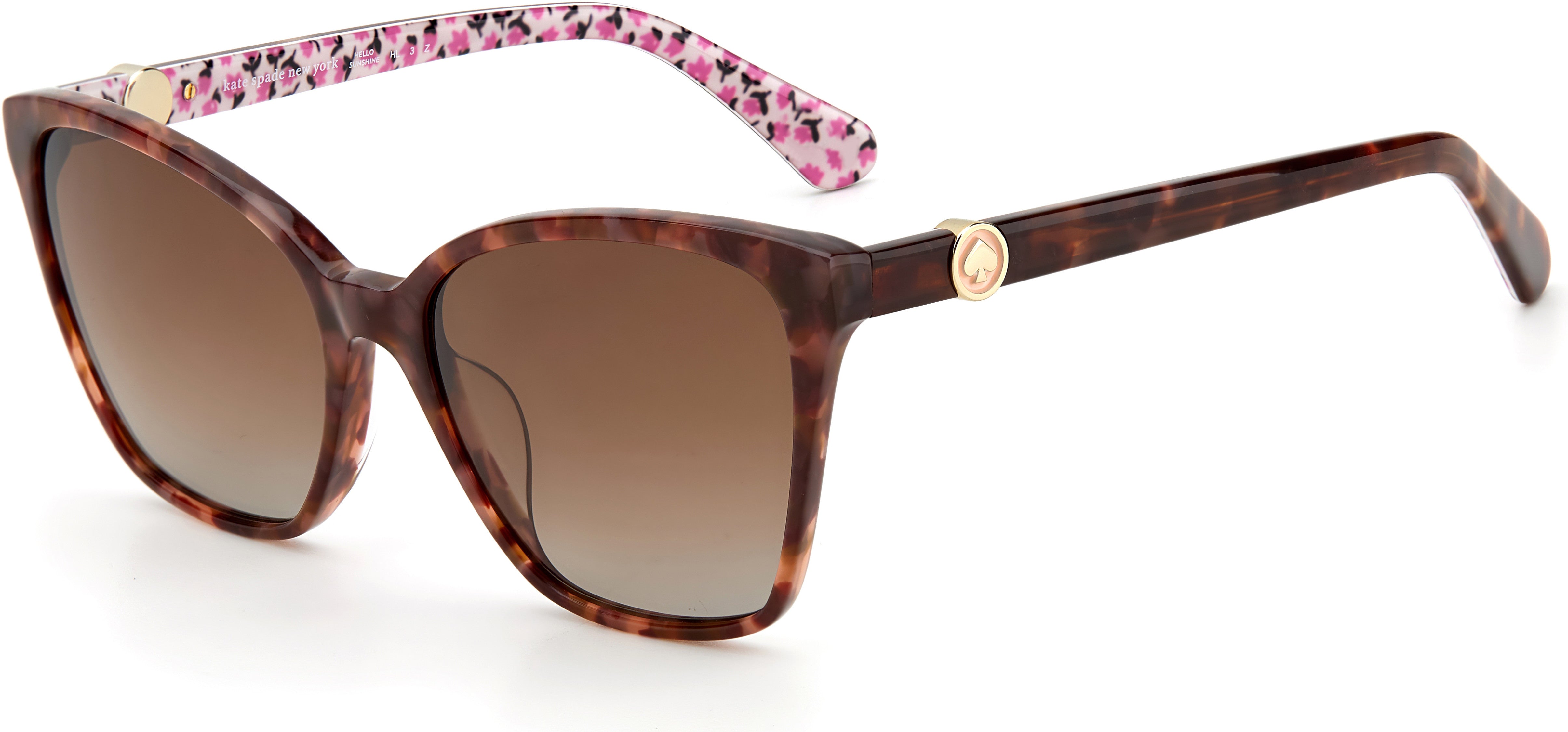 Kate Spade Amiyah/G/S Cat Eye/butterfly Sunglasses 0086-0086  Dark Havana (LA Brown Gradient Polz)