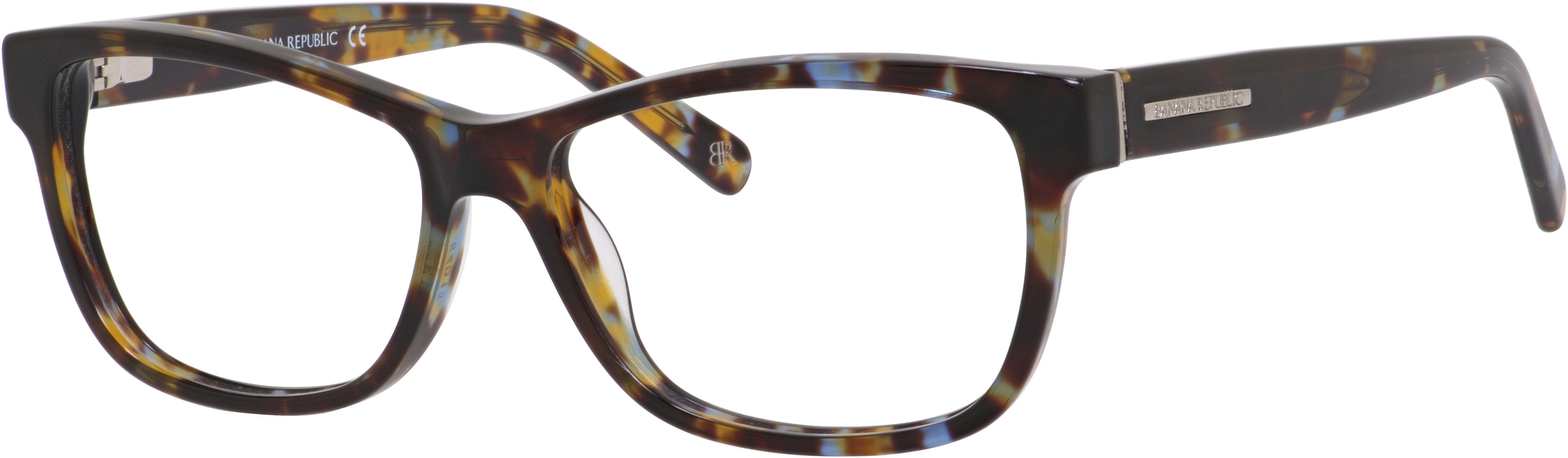Banana Republic Amoret Rectangular Eyeglasses 0DR7-0DR7  Tortoise Blue Green (00 Demo Lens)