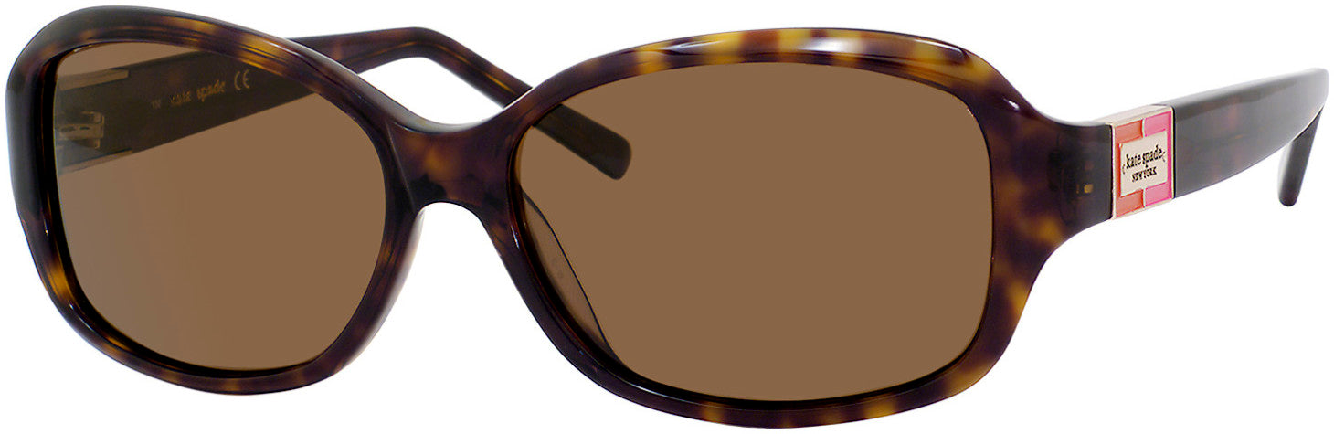 Kate Spade Annika/S Rectangular Sunglasses 086P-086P  Tortoise (VW Dark Brown Pz)