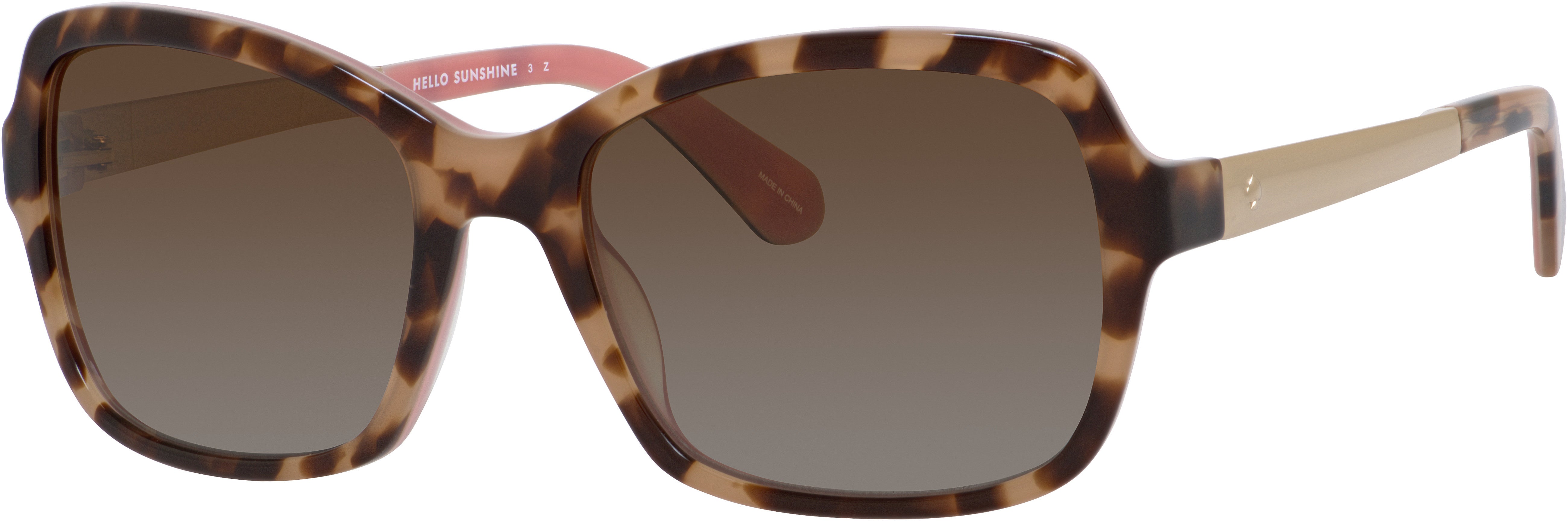 Kate Spade Annjanette/S Rectangular Sunglasses 00T4-00T4  Havana Pink (LA Brown Gradient Polz)