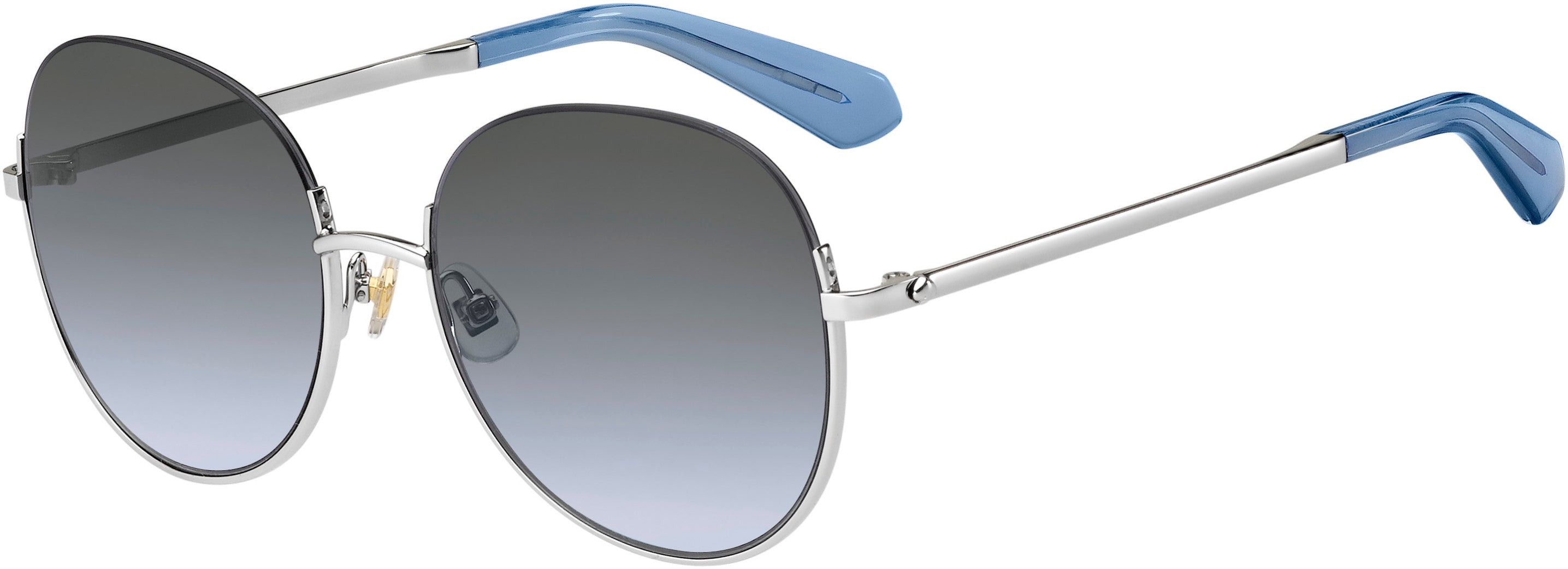 Kate Spade Astelle/G/S Oval Modified Sunglasses 0SCB-0SCB  Silver Blue (GB Gray Shaded Blue)