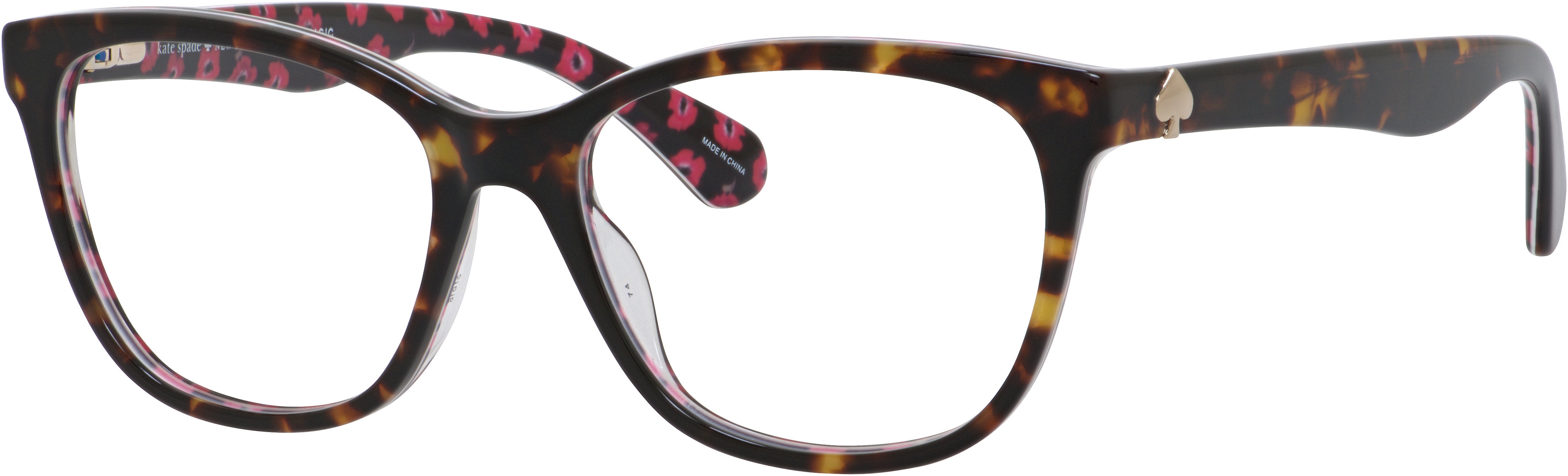 Kate Spade Atalina Rectangular Eyeglasses 02VM-02VM  Havana Pattern (00 Demo Lens)