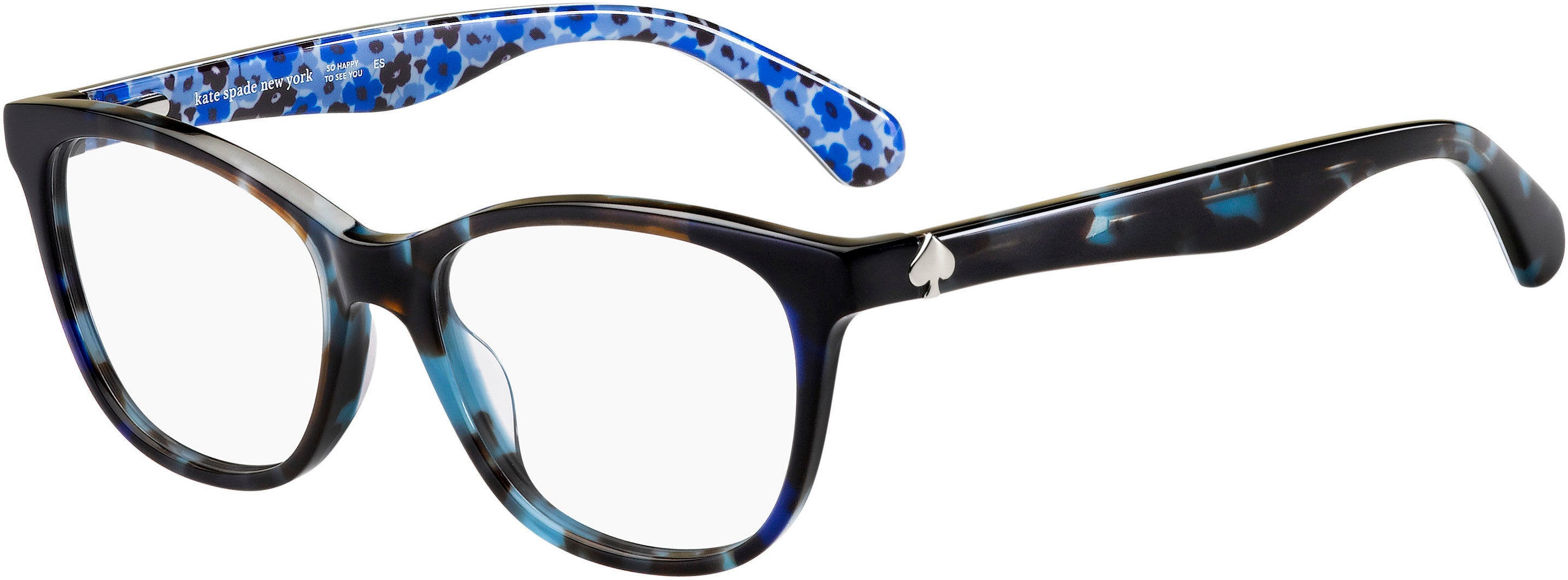 Kate Spade Atalina Rectangular Eyeglasses 0XP8-0XP8  Bl Havana Blue (00 Demo Lens)