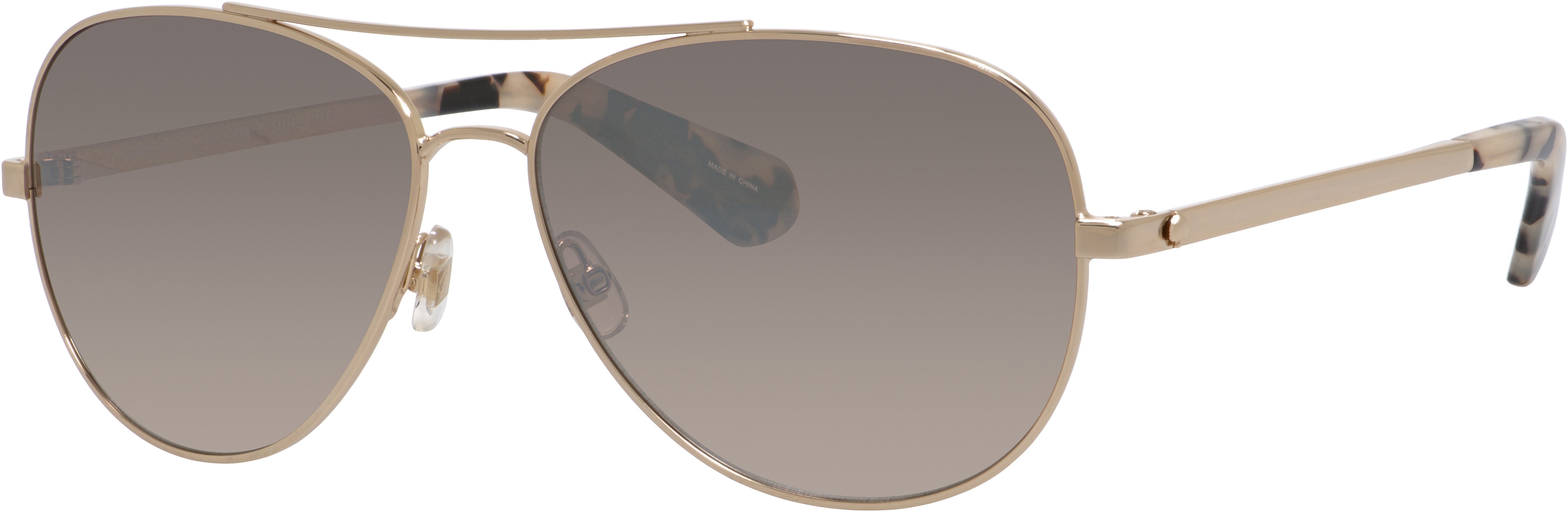 Kate Spade Avaline 2/S Aviator Sunglasses 006J-006J  Gold Havana (NQ Brown Mirror Gradient)