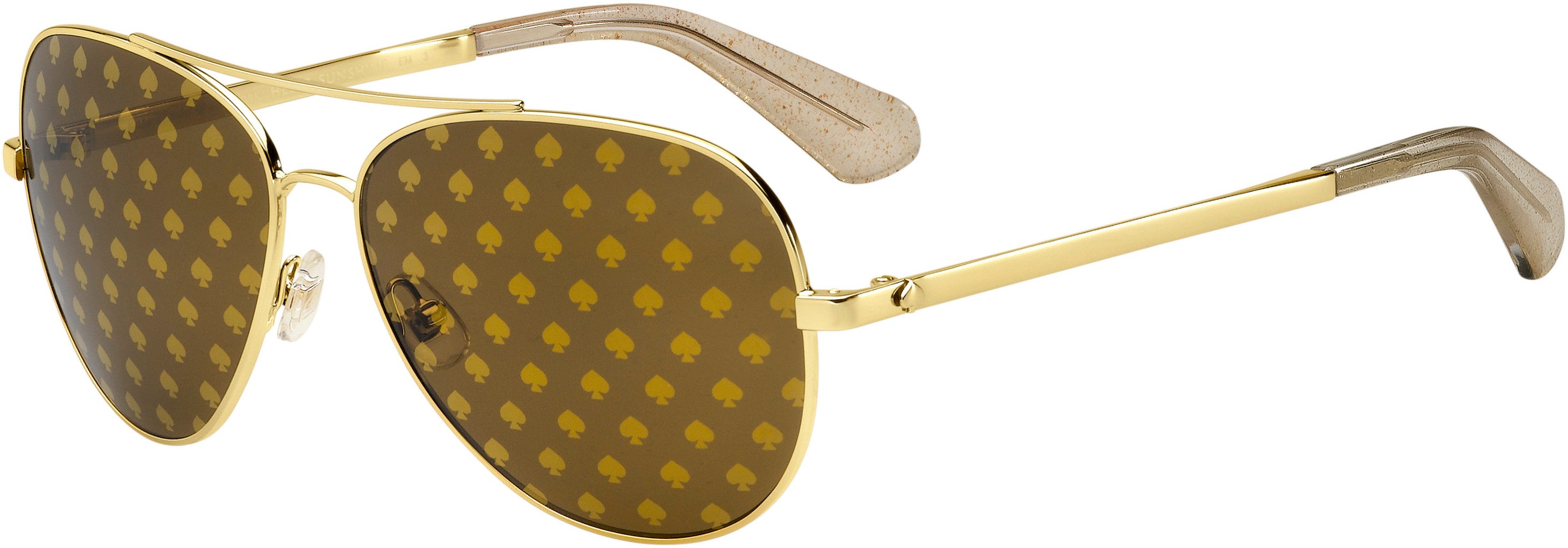 Kate Spade Avaline 2/S Aviator Sunglasses 094R-094R  Gold Beige Poi (K1 Gold Mirror)