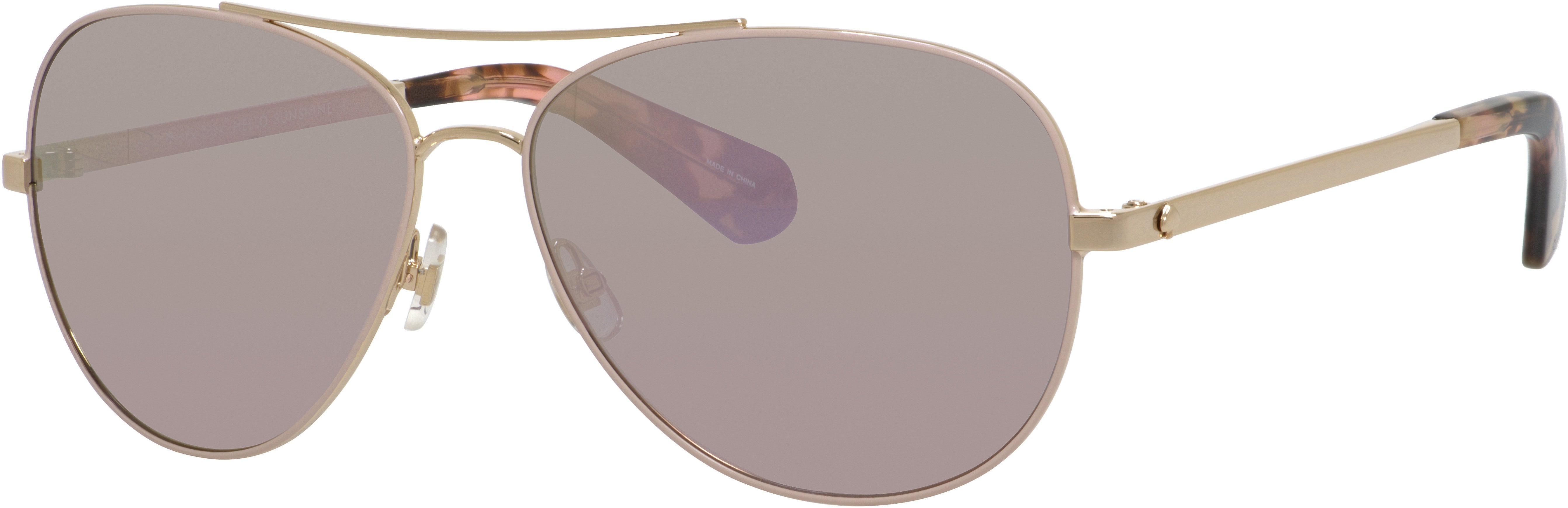 Kate Spade Avaline 2/S Aviator Sunglasses 0HT8-0HT8  Pink Havana (0J Rose Gold Ml)