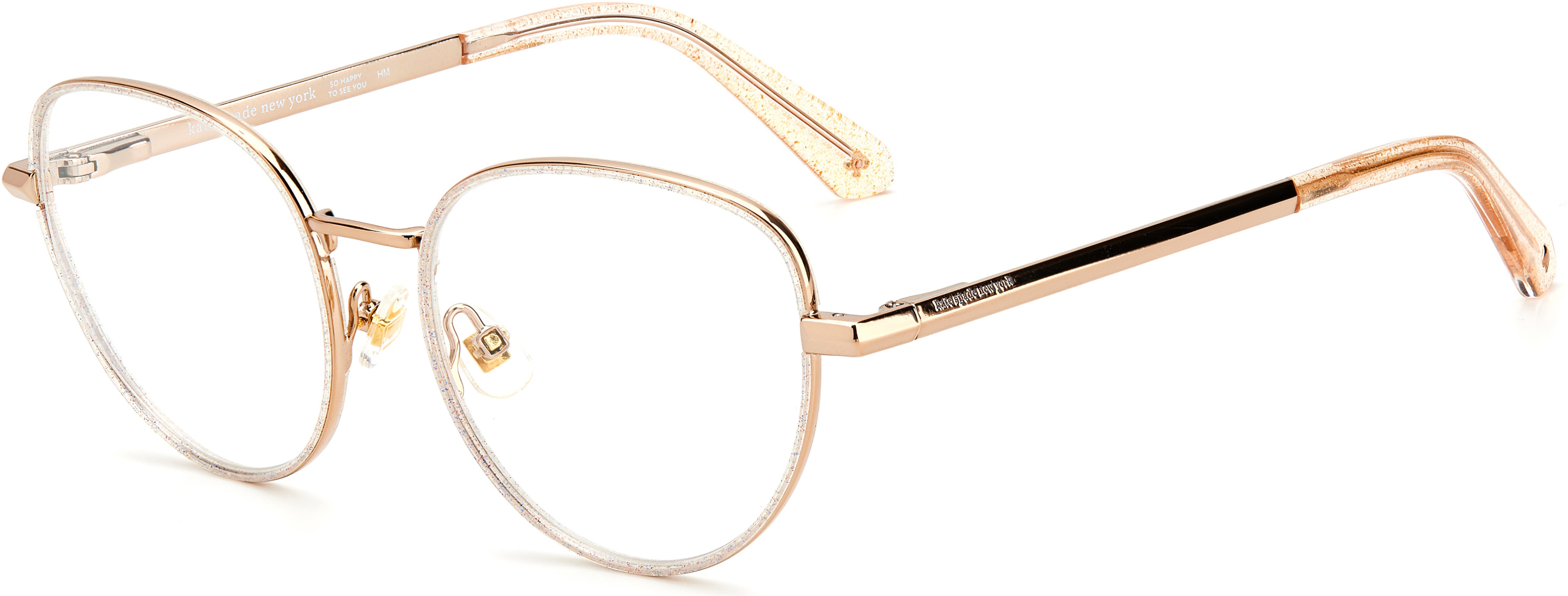 Kate Spade Ayla Oval Modified Eyeglasses 0AU2-0AU2  Red Gold (00 Demo Lens)