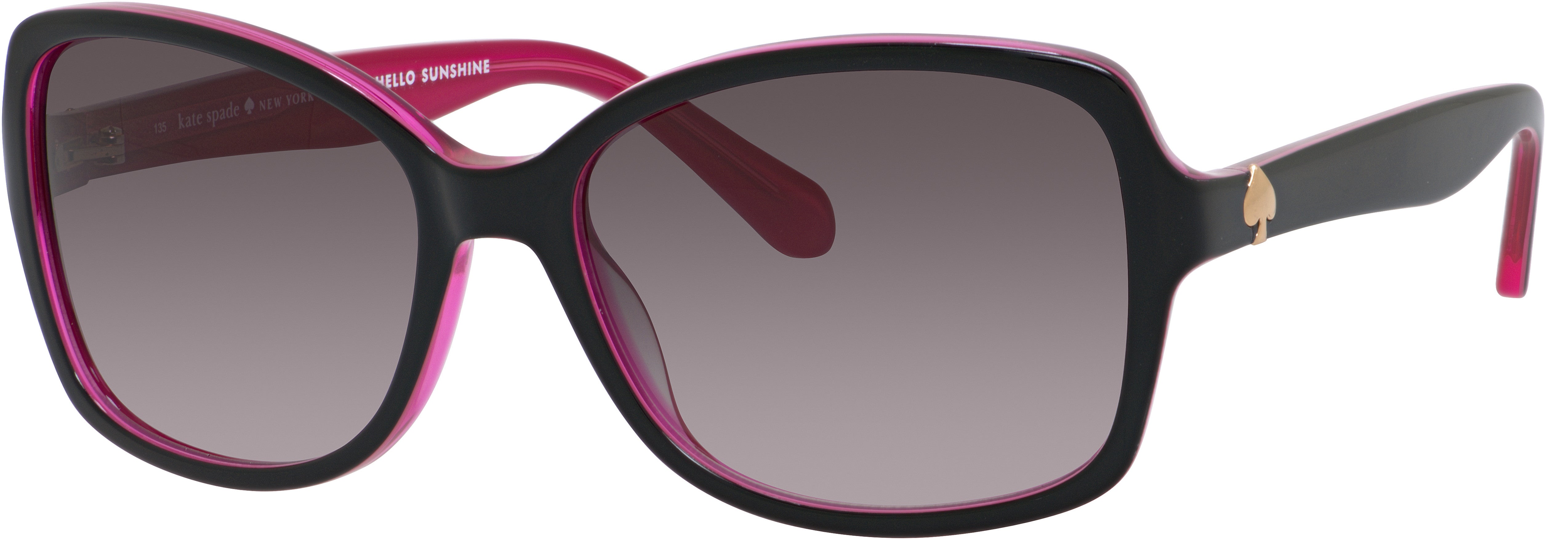 Kate Spade Ayleen/S Rectangular Sunglasses 0S27-0S27  Black Pink (N6 Gray Gradient)
