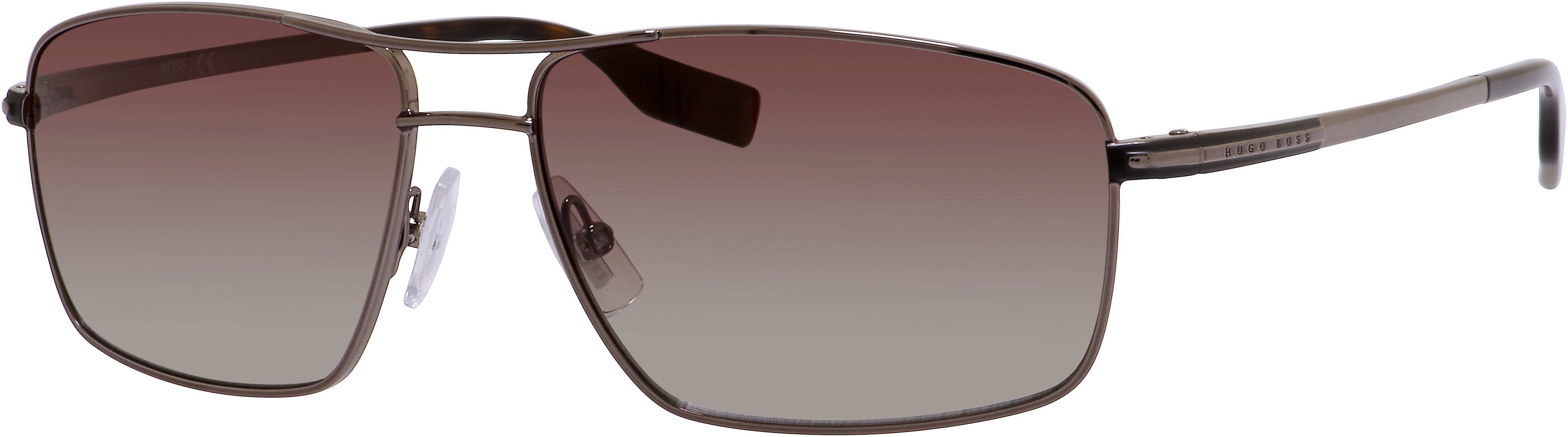 Boss (hub) Boss 0580/P/S Rectangular Sunglasses 0AGL-0AGL  Dark Ruthenium (LA Brown Gradient Polz)
