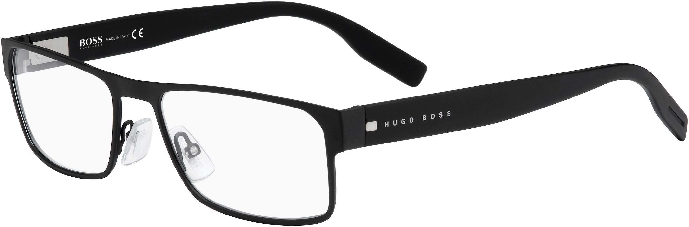 Boss (hub) Boss 0601/N Rectangular Eyeglasses 0003-0003  Matte Black (00 Demo Lens)