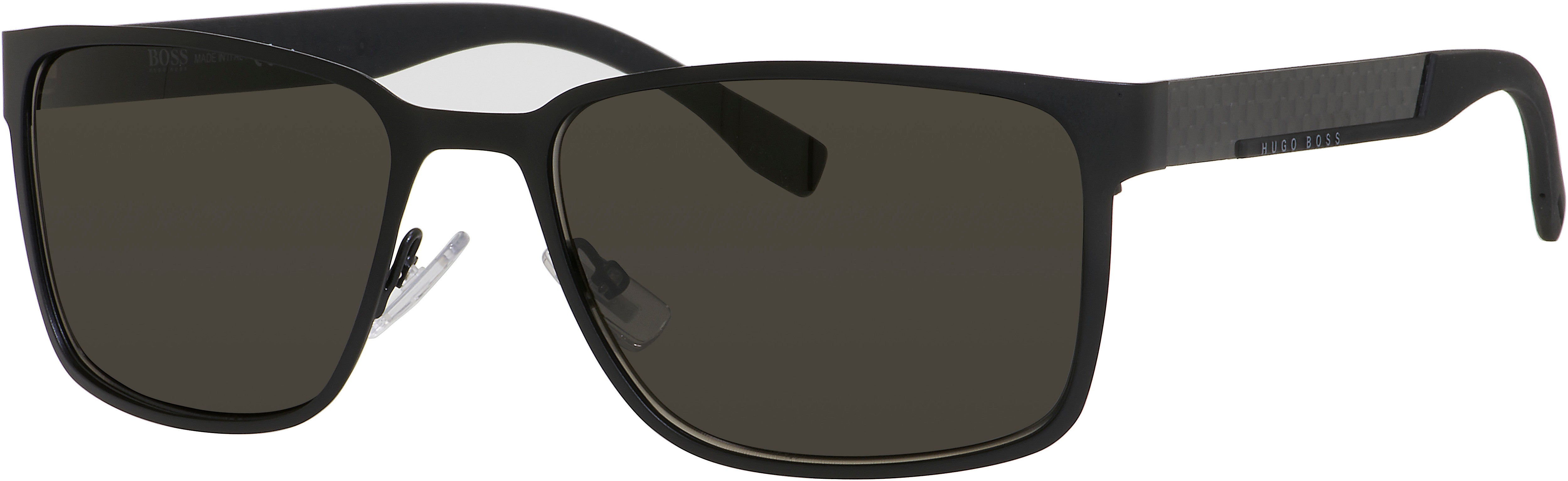 Boss (hub) Boss 0638/S Rectangular Sunglasses 0HXJ-0HXJ  Black Carbon (NR Brown Gray)