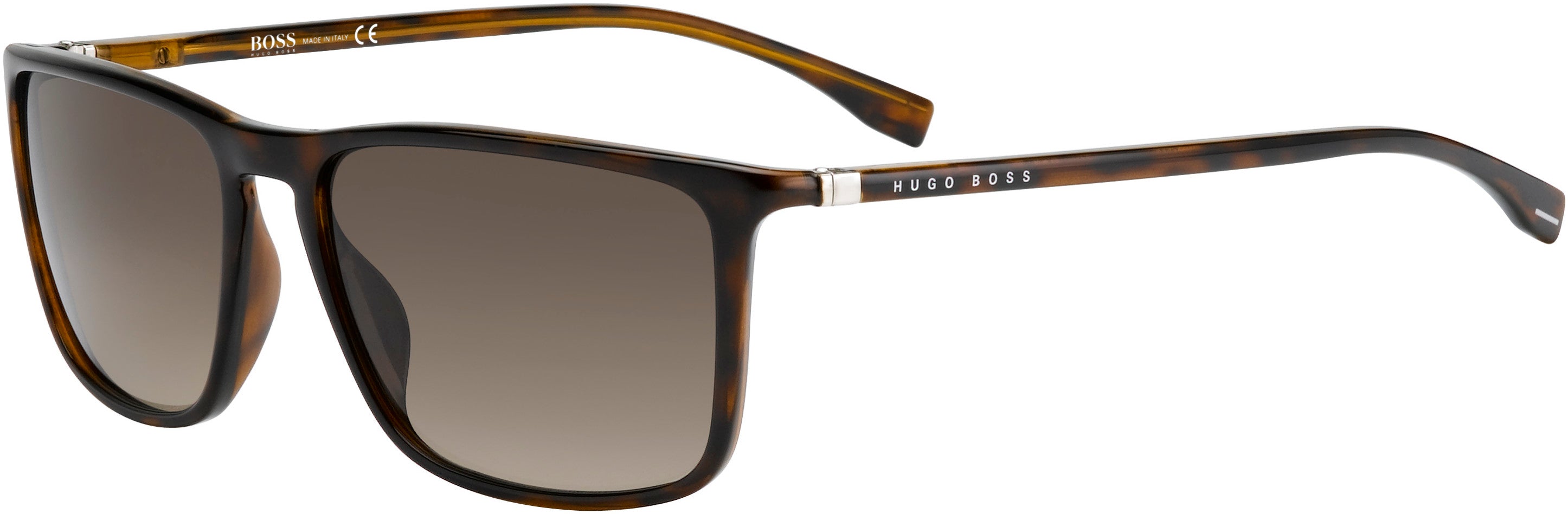 Boss (hub) Boss 0665/N/S Rectangular Sunglasses 0086-0086  Dark Havana (HA Brown Gradient)