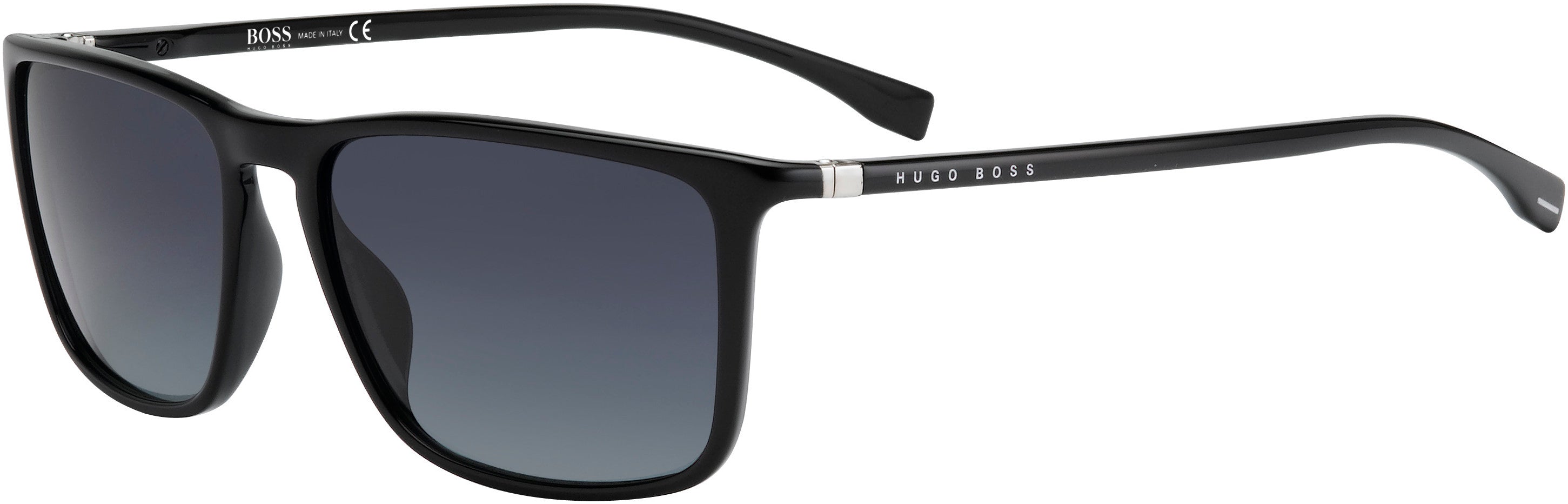 Boss (hub) Boss 0665/N/S Rectangular Sunglasses 0807-0807  Black (M9 Gray Pz)