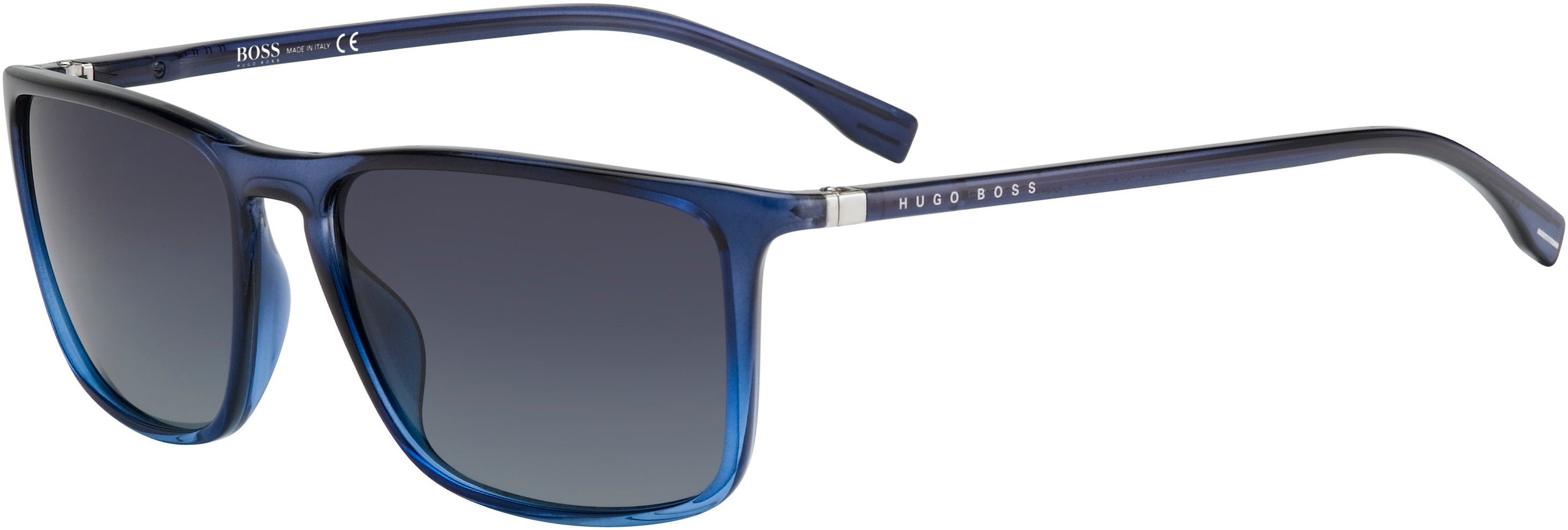 Boss (hub) Boss 0665/N/S Rectangular Sunglasses 0ZX9-0ZX9  Blue Azure (9O Dark Gray Gradient)