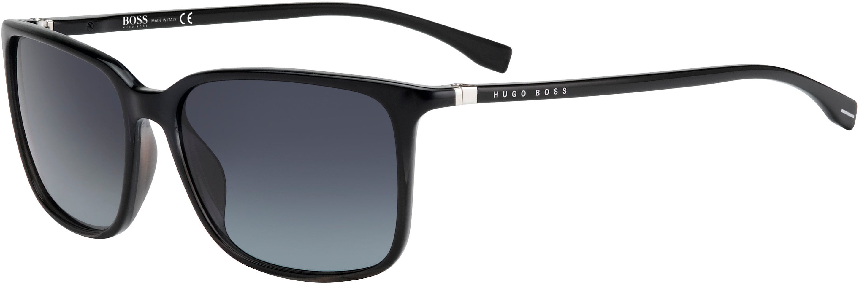 Boss (hub) Boss 0666/N/S Rectangular Sunglasses 008A-008A  Black Gray (9O Dark Gray Gradient)
