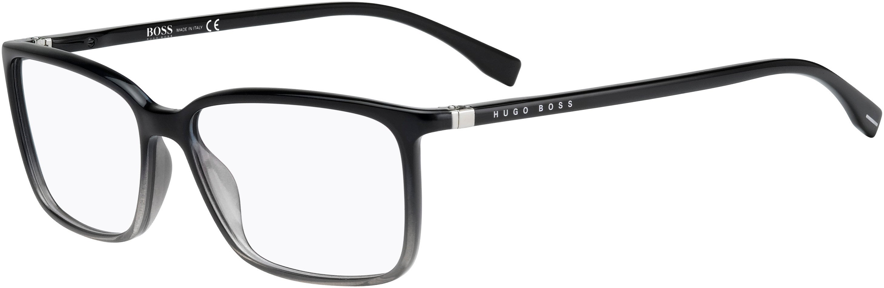 Boss (hub) Boss 0679/N Rectangular Eyeglasses 008A-008A  Black Gray (00 Demo Lens)