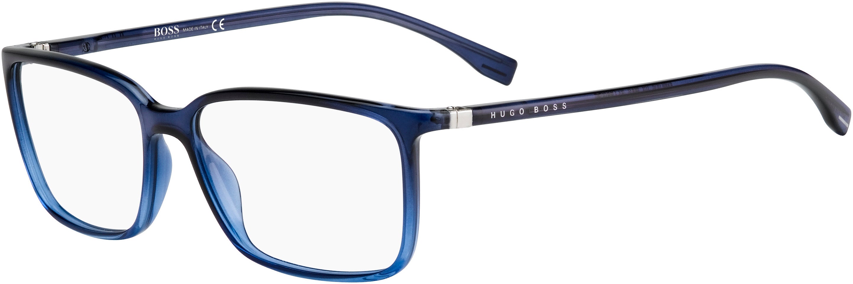 Boss (hub) Boss 0679/N Rectangular Eyeglasses 0ZX9-0ZX9  Blue Azure (00 Demo Lens)