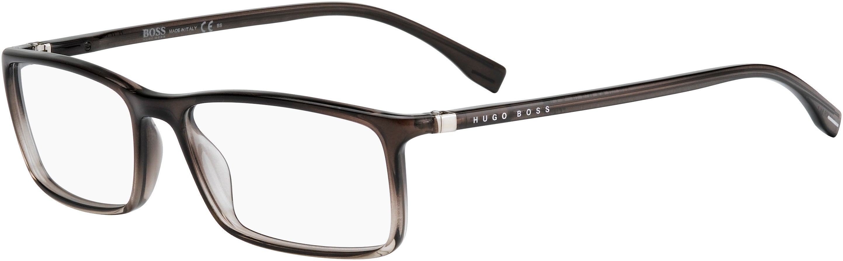 Boss (hub) Boss 0680/N Rectangular Eyeglasses 0NUX-0NUX  Brown Gray (00 Demo Lens)