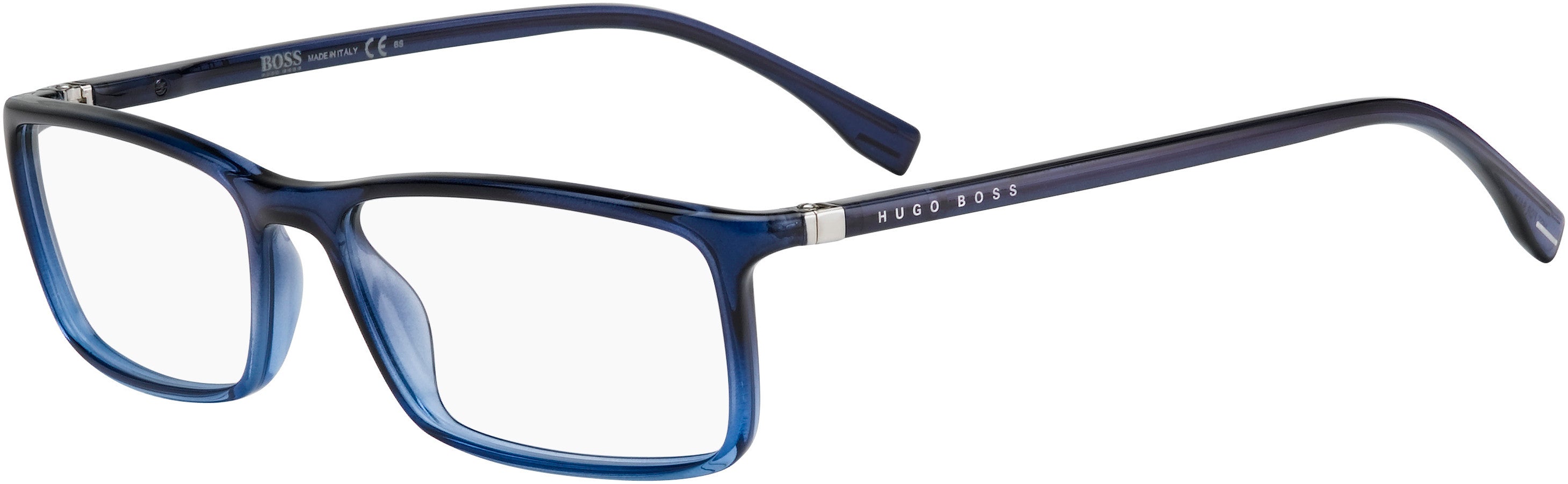 Boss (hub) Boss 0680/N Rectangular Eyeglasses 0ZX9-0ZX9  Blue Azure (00 Demo Lens)