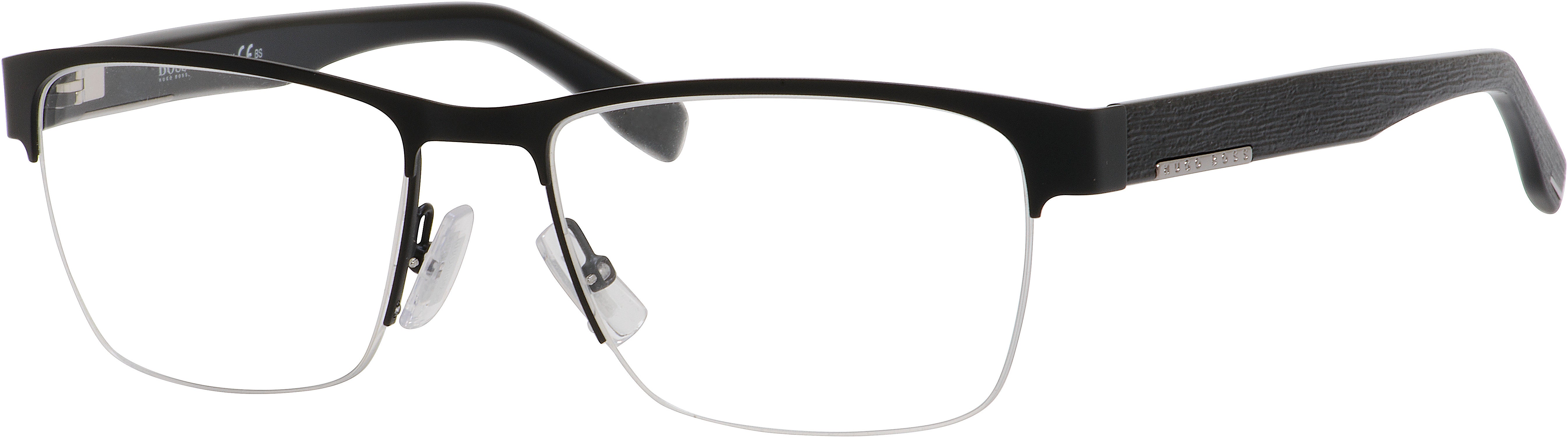 Boss (hub) Boss 0683 Rectangular Eyeglasses 010G-010G  Matte Black Black (00 Demo Lens)