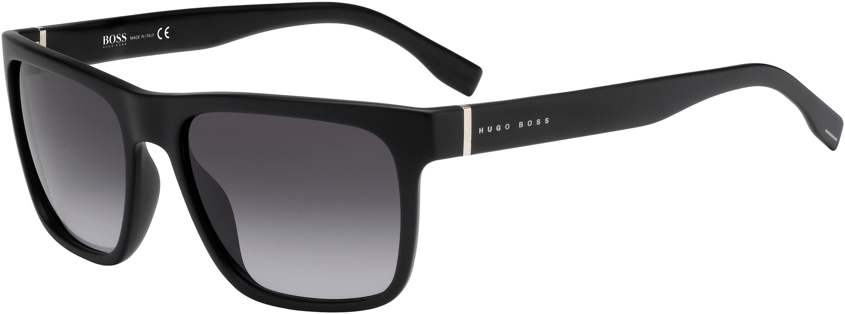 Boss (hub) Boss 0727/N/S Rectangular Sunglasses 0003-0003  Matte Black (9O Dark Gray Gradient)
