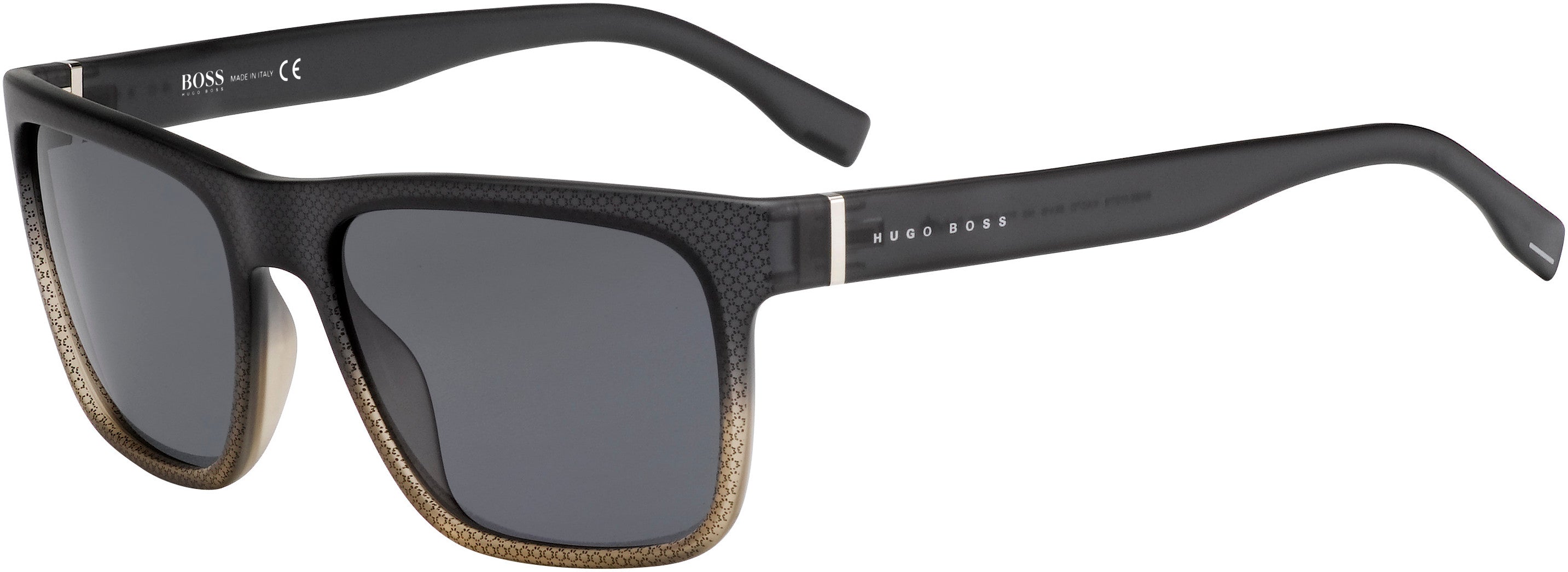 Boss (hub) Boss 0727/N/S Rectangular Sunglasses 026K-026K  Matte Gray Pattern (M9 Gray Pz)
