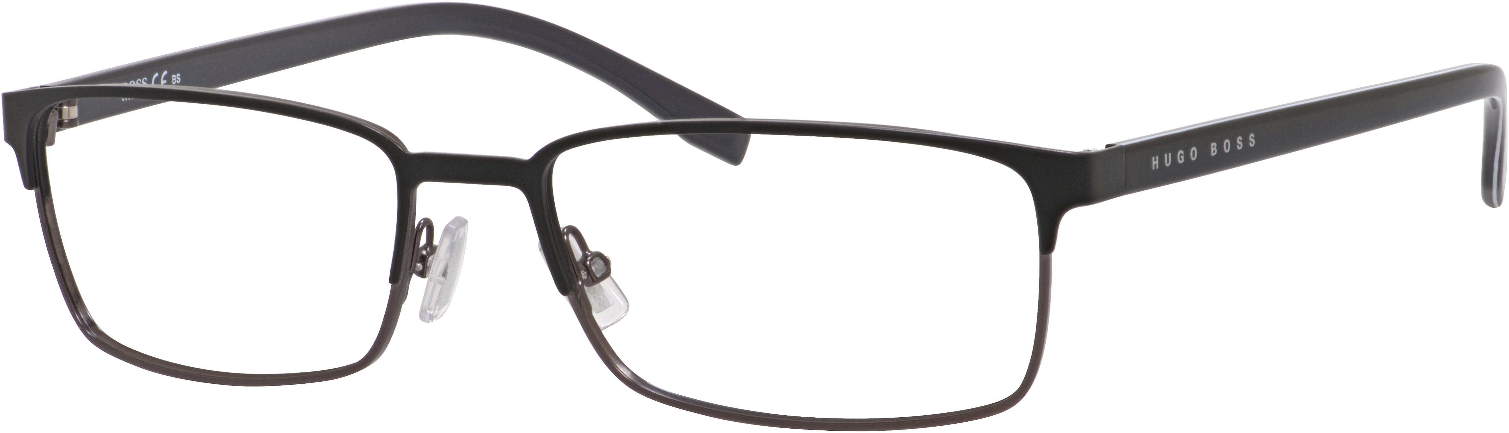 Boss (hub) Boss 0766 Rectangular Eyeglasses 0QIL-0QIL  Matte Black (00 Demo Lens)