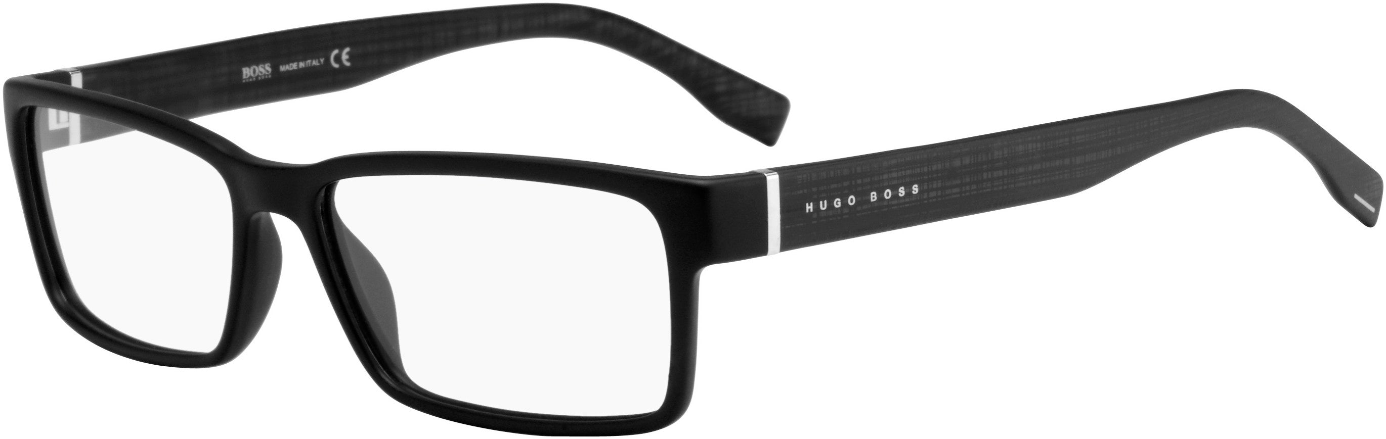 Boss (hub) Boss 0797/N Rectangular Eyeglasses 0003-0003  Matte Black (00 Demo Lens)