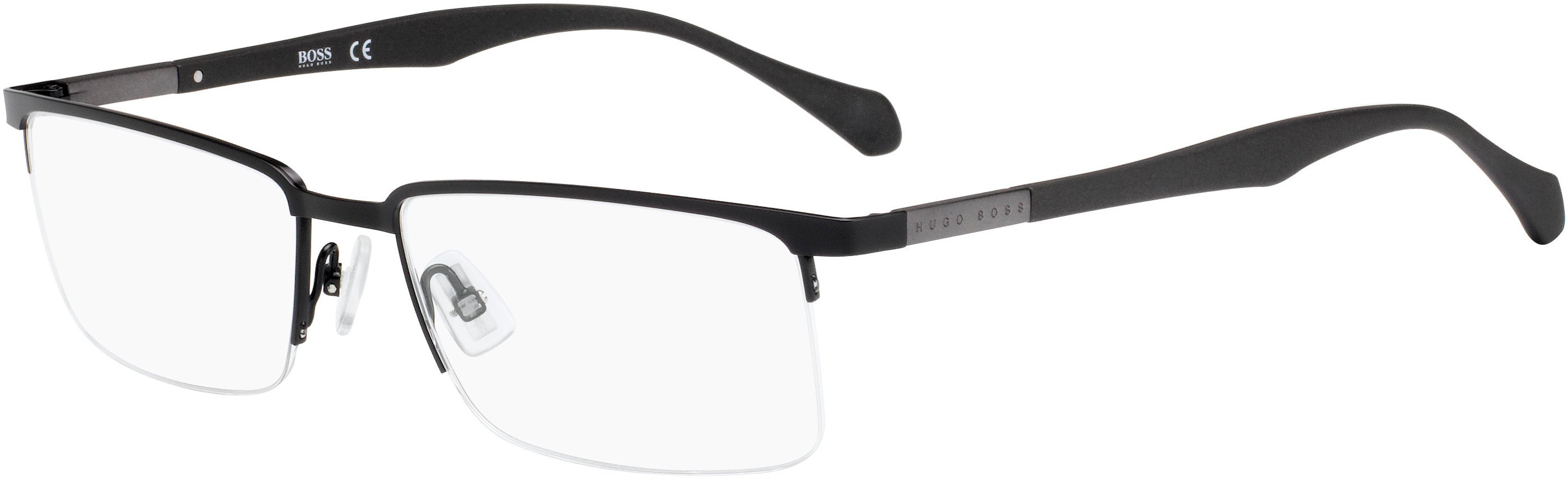 Boss (hub) Boss 0829 Rectangular Eyeglasses 0YZ2-0YZ2  Matte Black (00 Demo Lens)