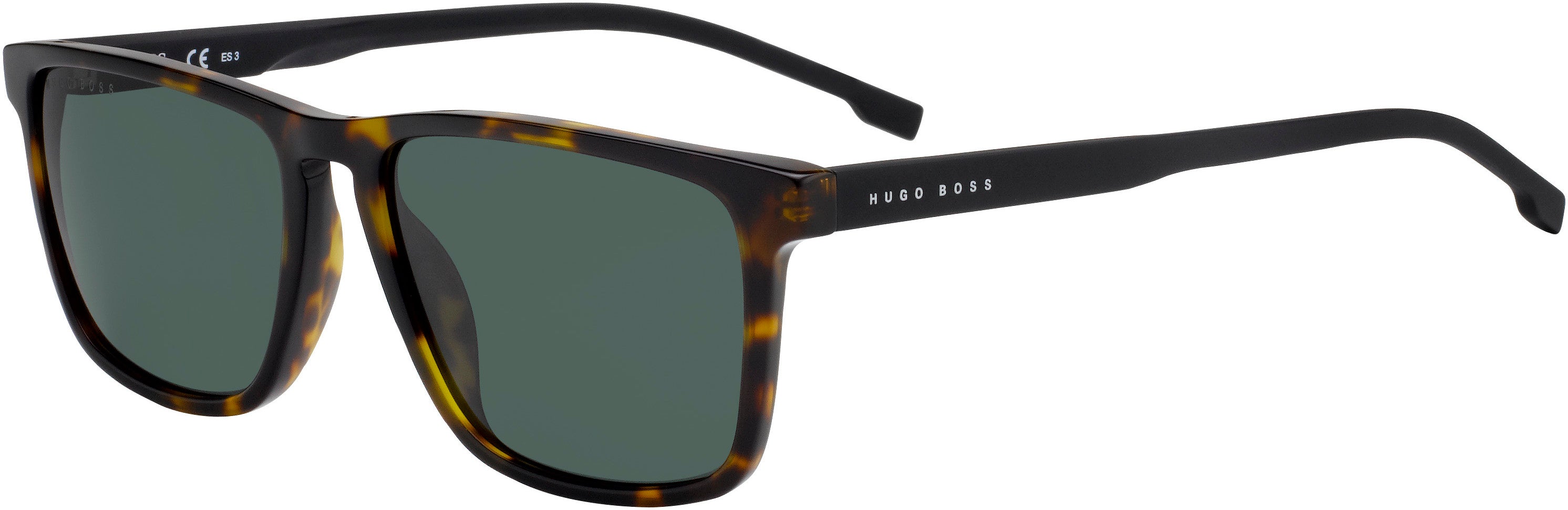 Boss (hub) Boss 0921/S Rectangular Sunglasses 0086-0086  Dark Havana (QT Green)