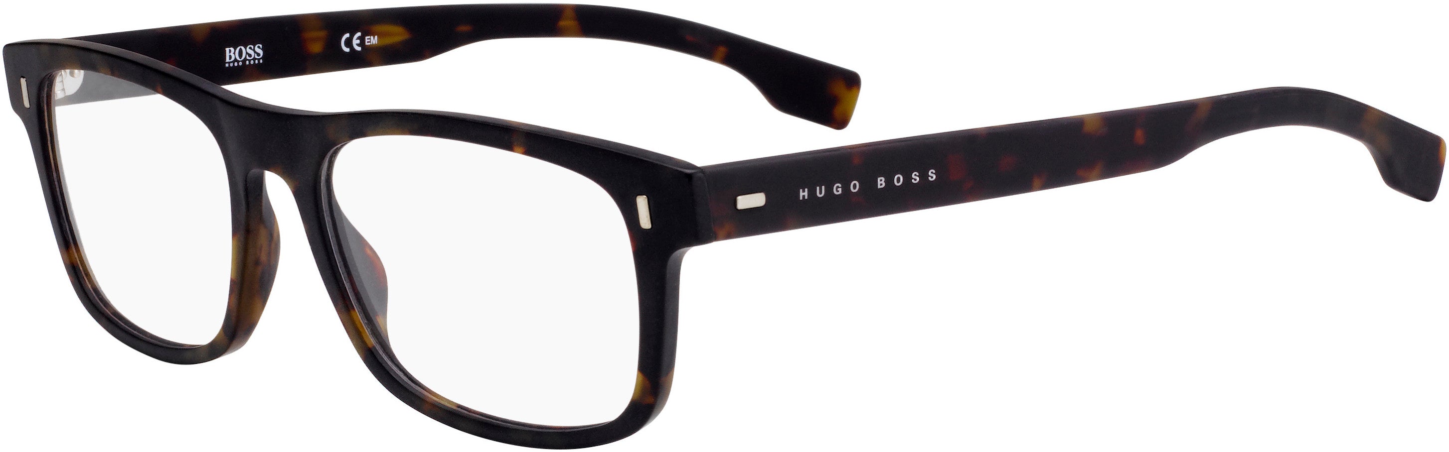 Boss (hub) Boss 0928 Rectangular Eyeglasses 0HGC-0HGC  Brown Havana (00 Demo Lens)