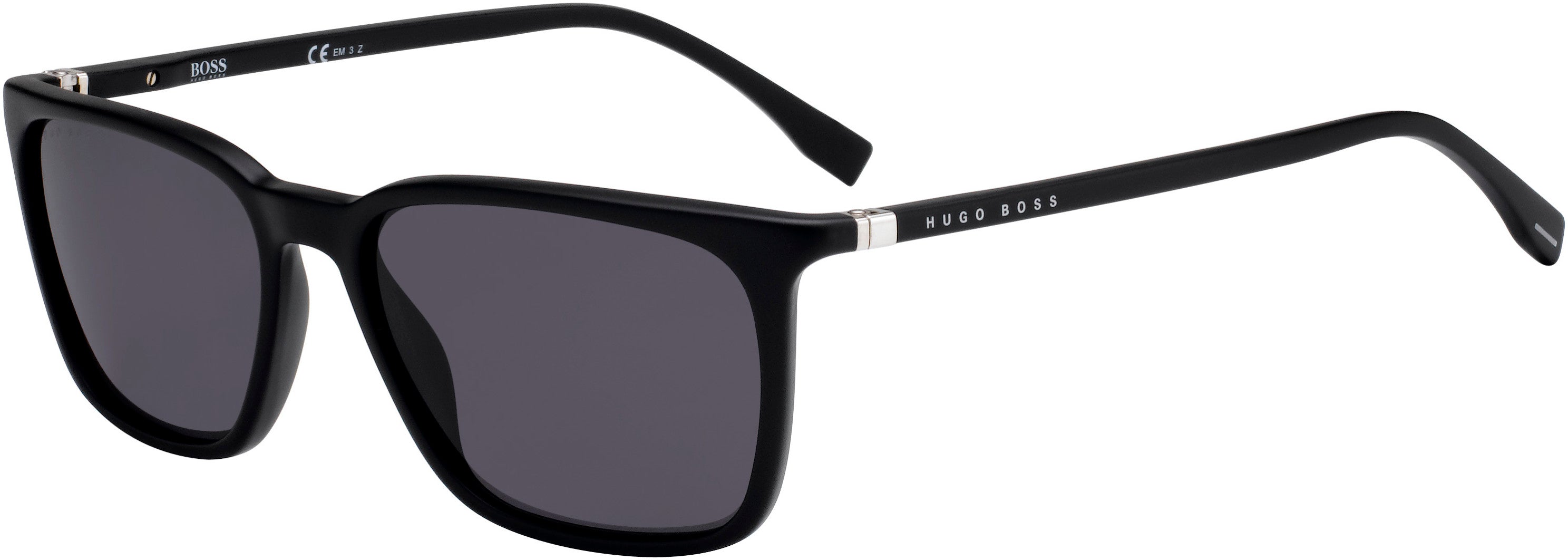 Boss (hub) Boss 0959/S Rectangular Sunglasses 0003-0003  Matte Black (M9 Gray Pz)