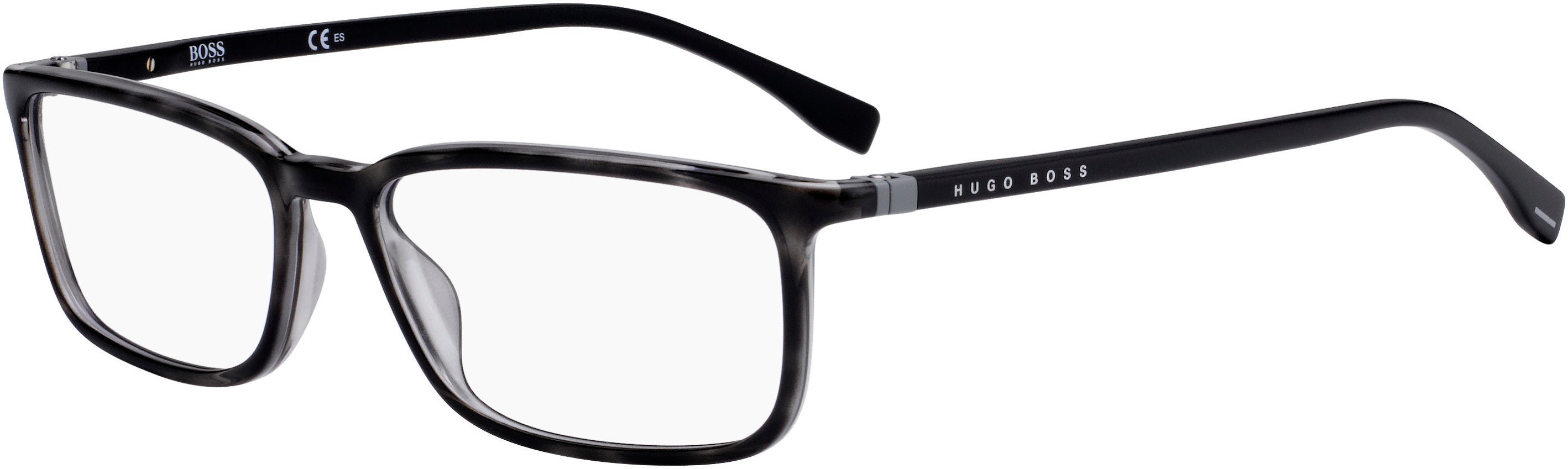 Boss (hub) Boss 0963 Rectangular Eyeglasses 0ACI-0ACI  Gray Bksptd (00 Demo Lens)