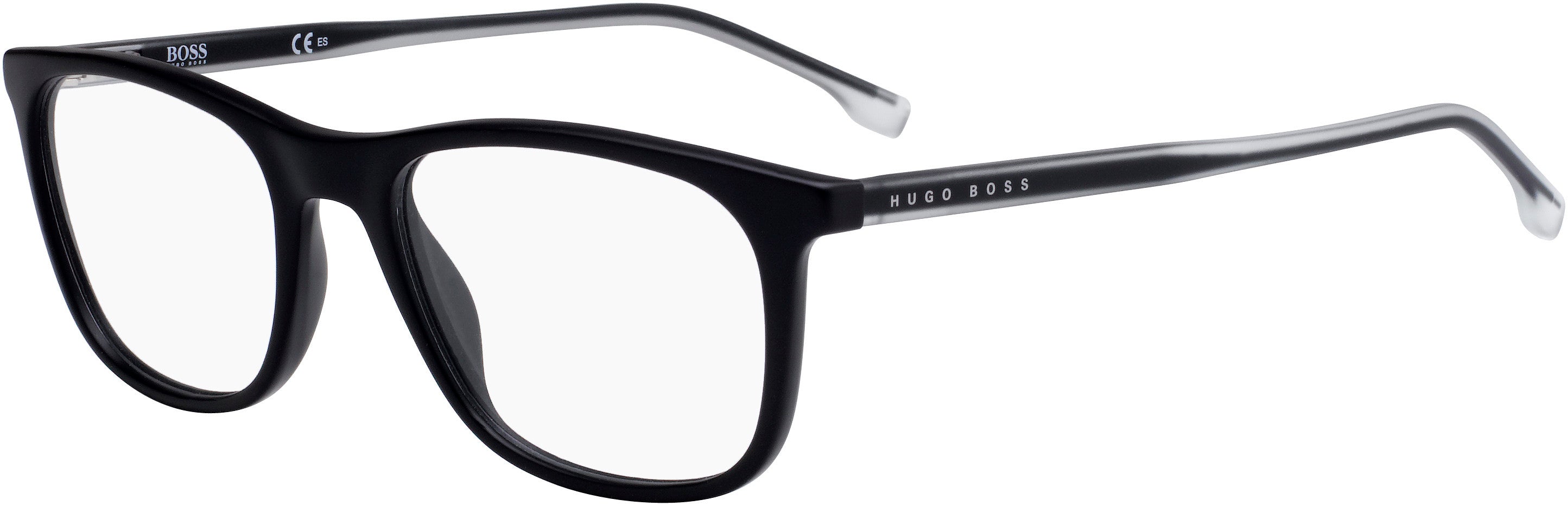 Boss (hub) Boss 0966 Rectangular Eyeglasses 0003-0003  Matte Black (00 Demo Lens)