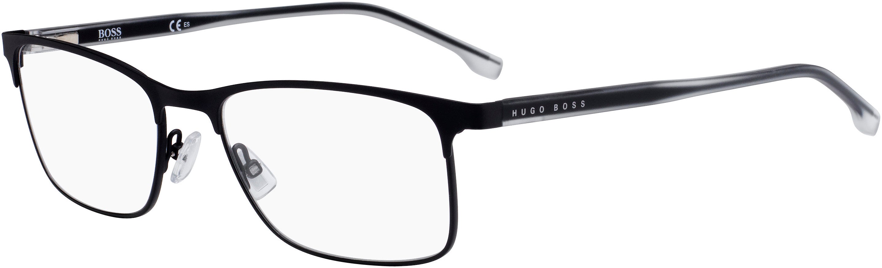 Boss (hub) Boss 0967 Rectangular Eyeglasses 0003-0003  Matte Black (00 Demo Lens)