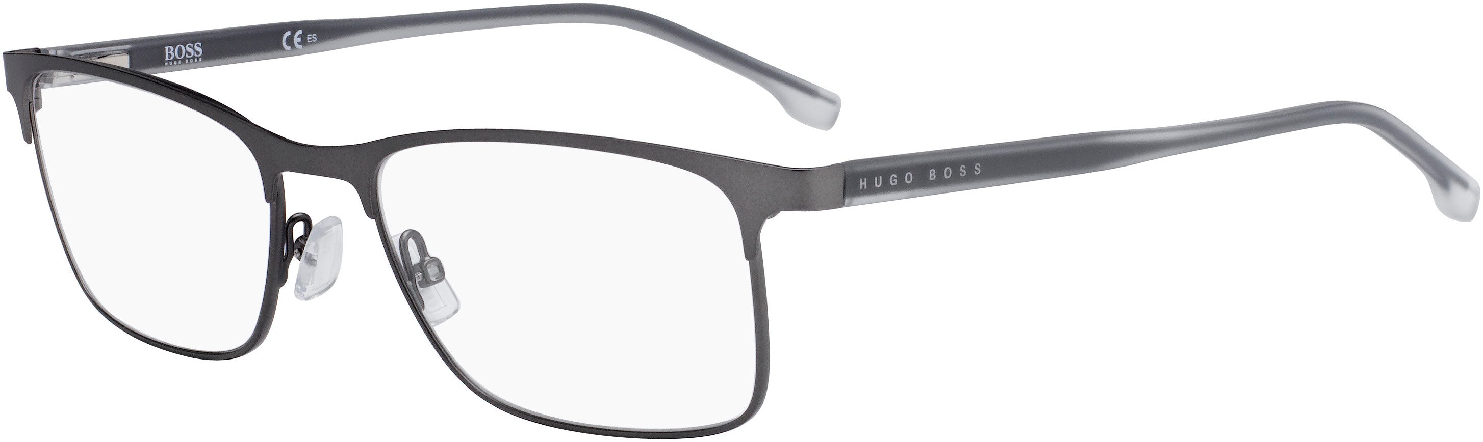 Boss (hub) Boss 0967 Rectangular Eyeglasses 0FRE-0FRE  Matte Gray (00 Demo Lens)