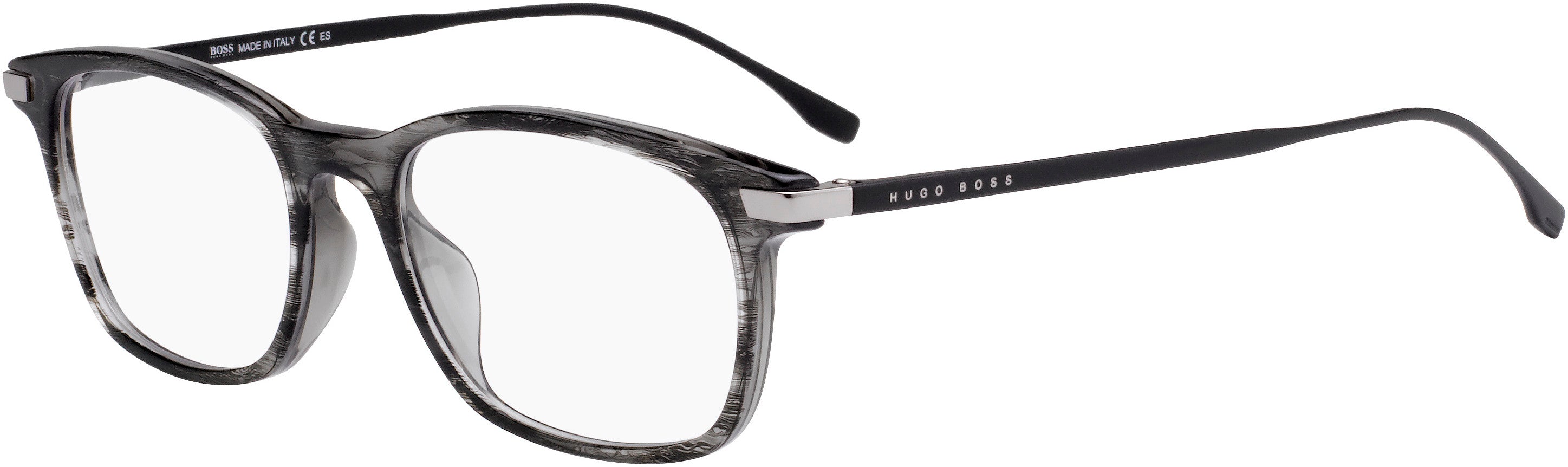 Boss (hub) Boss 0989 Rectangular Eyeglasses 0PZH-0PZH  Striped Gray (00 Demo Lens)