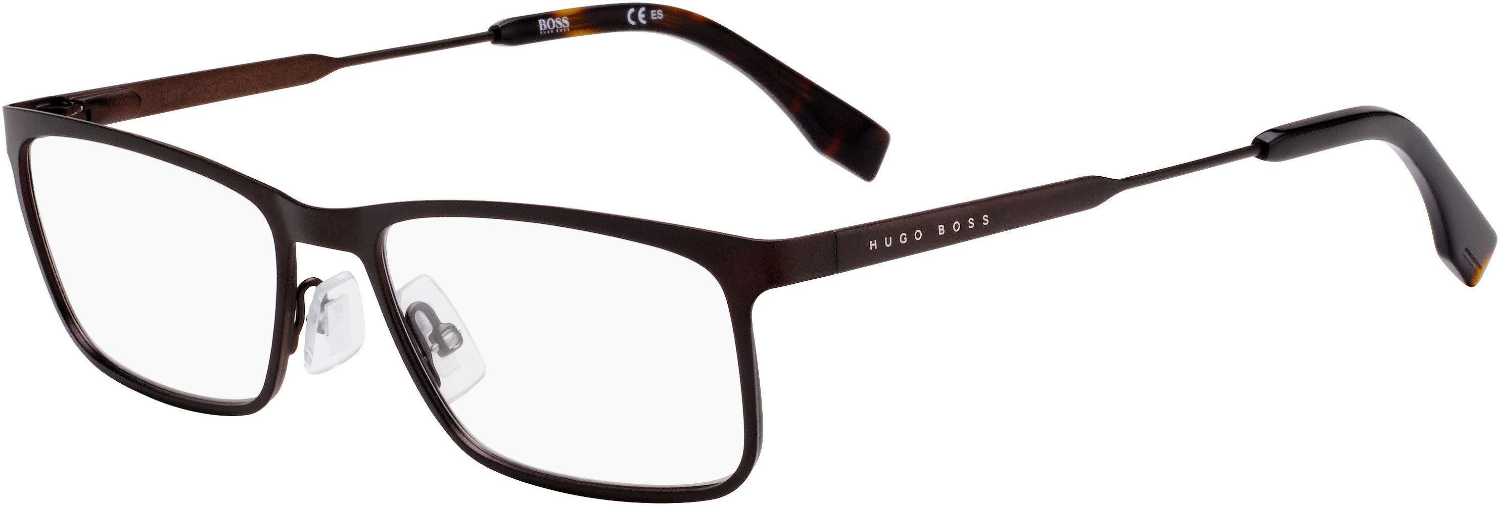 Boss (hub) Boss 0997 Rectangular Eyeglasses 04IN-04IN  Matte Brown (00 Demo Lens)